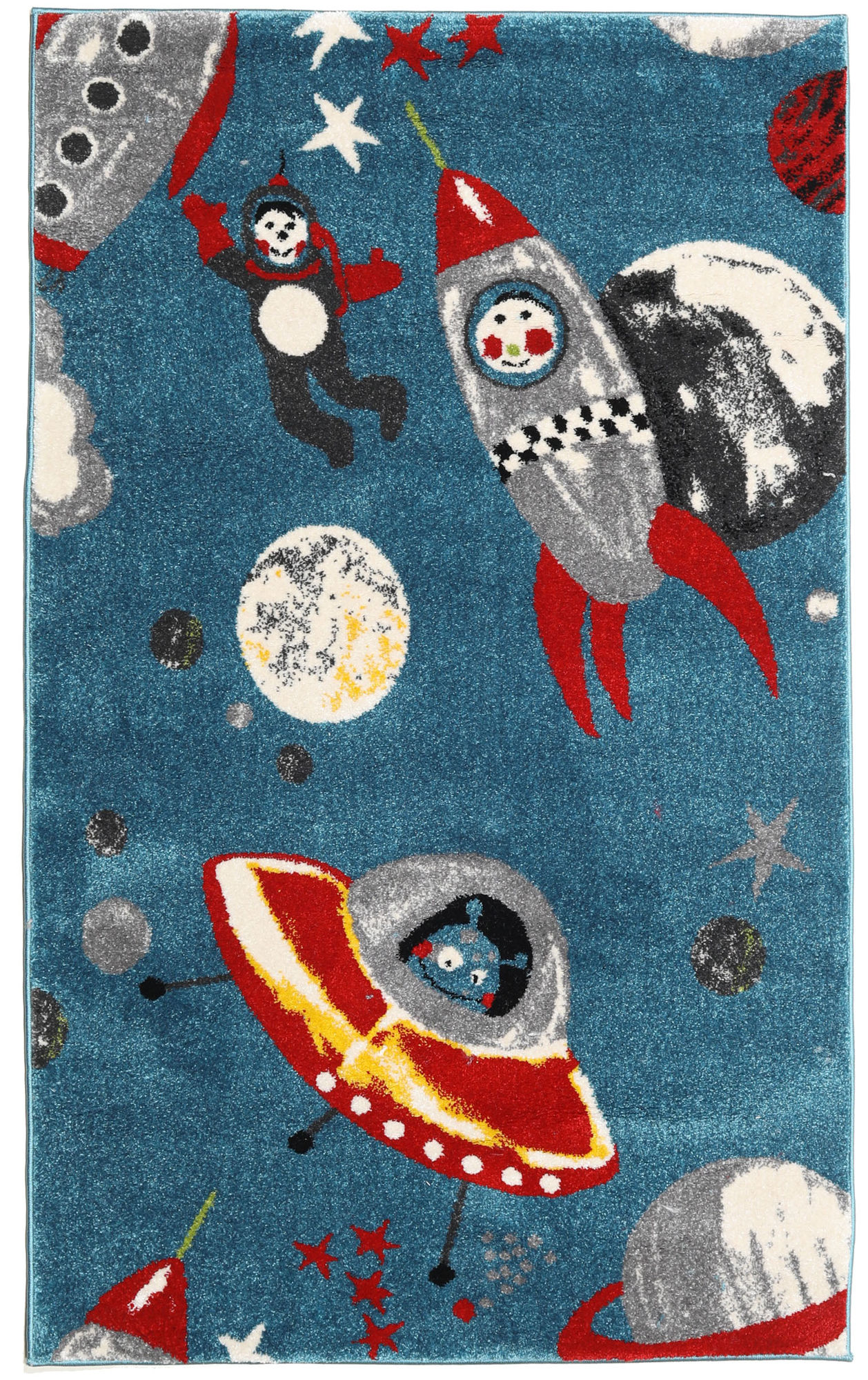 Astronauts Navy Blue / Multicolor 100 x 160 cm Rug Rugvista