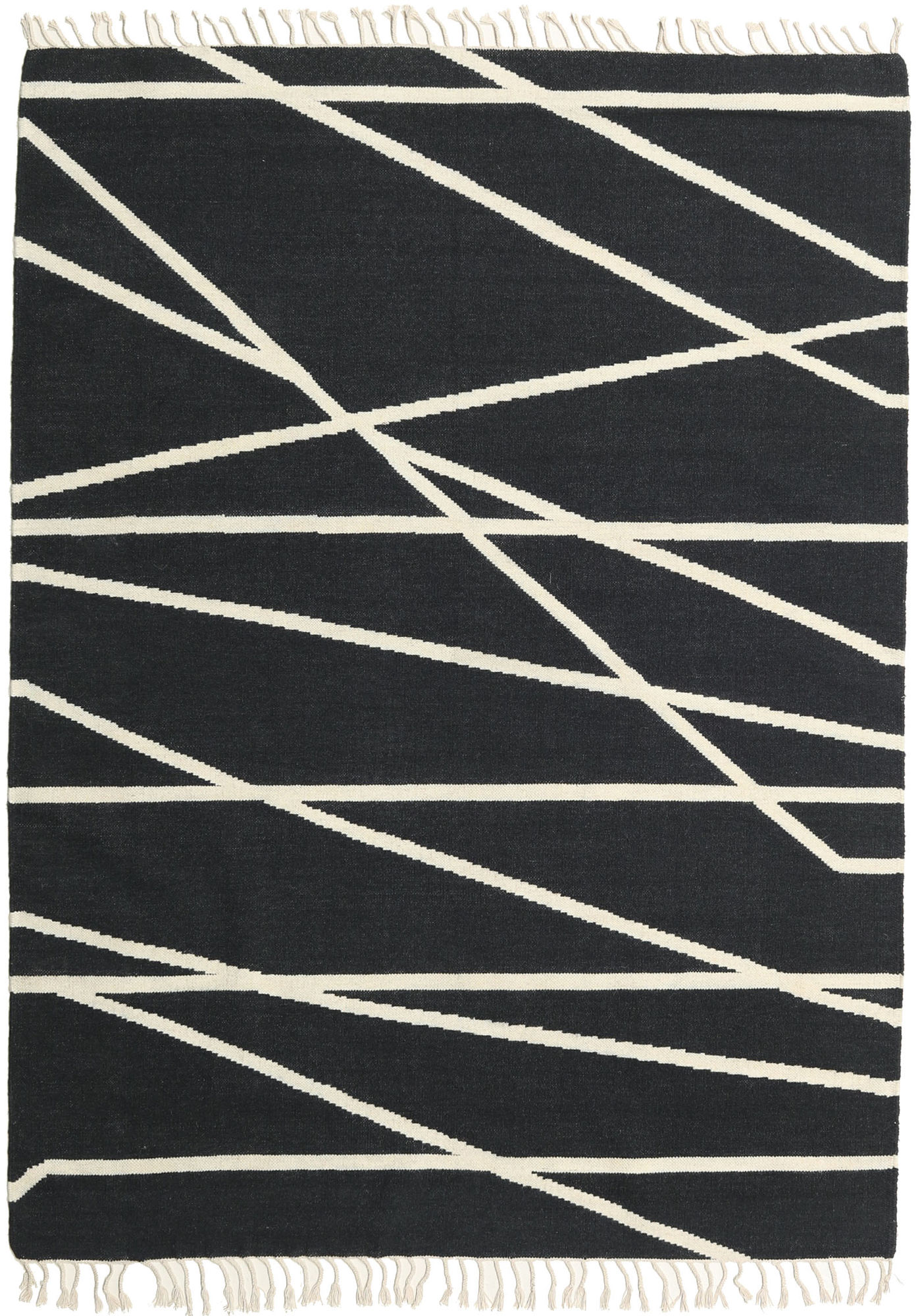 
    Cross Lines - Black / Off white - 160 x 230 cm
  
