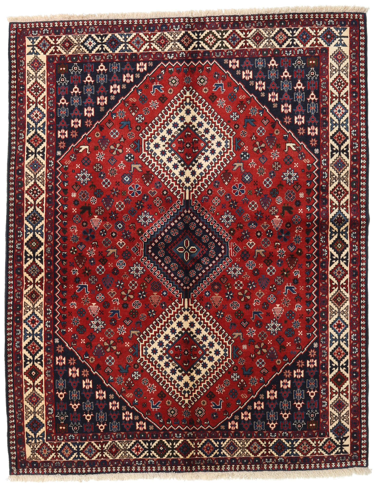 
    Yalameh - Dark red - 156 x 195 cm
  