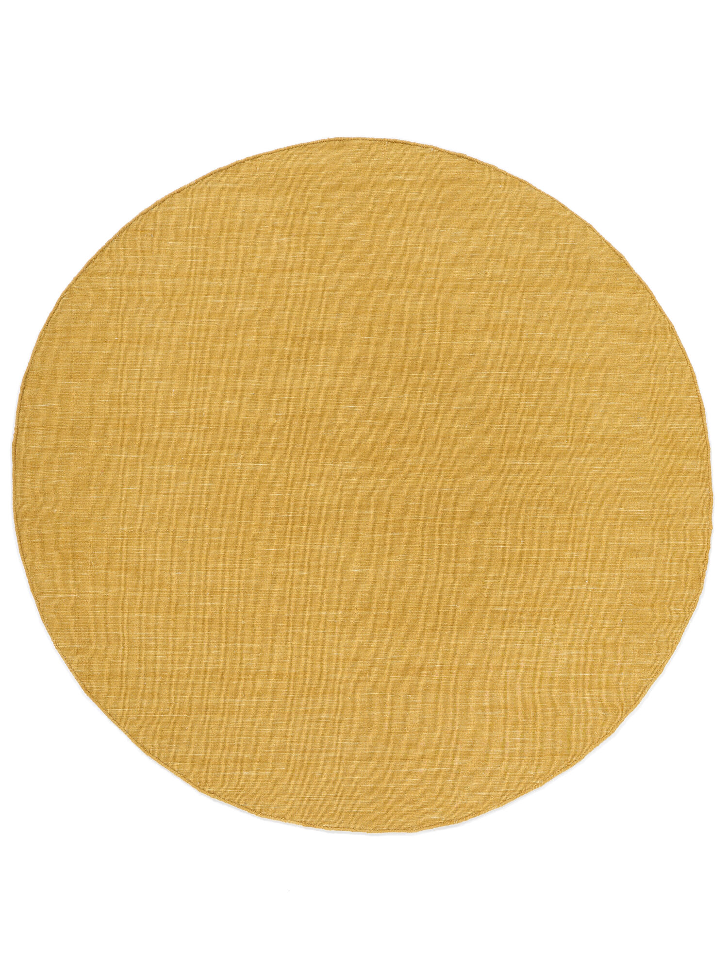 Kelim loom Teppich – Gelb Ø 200