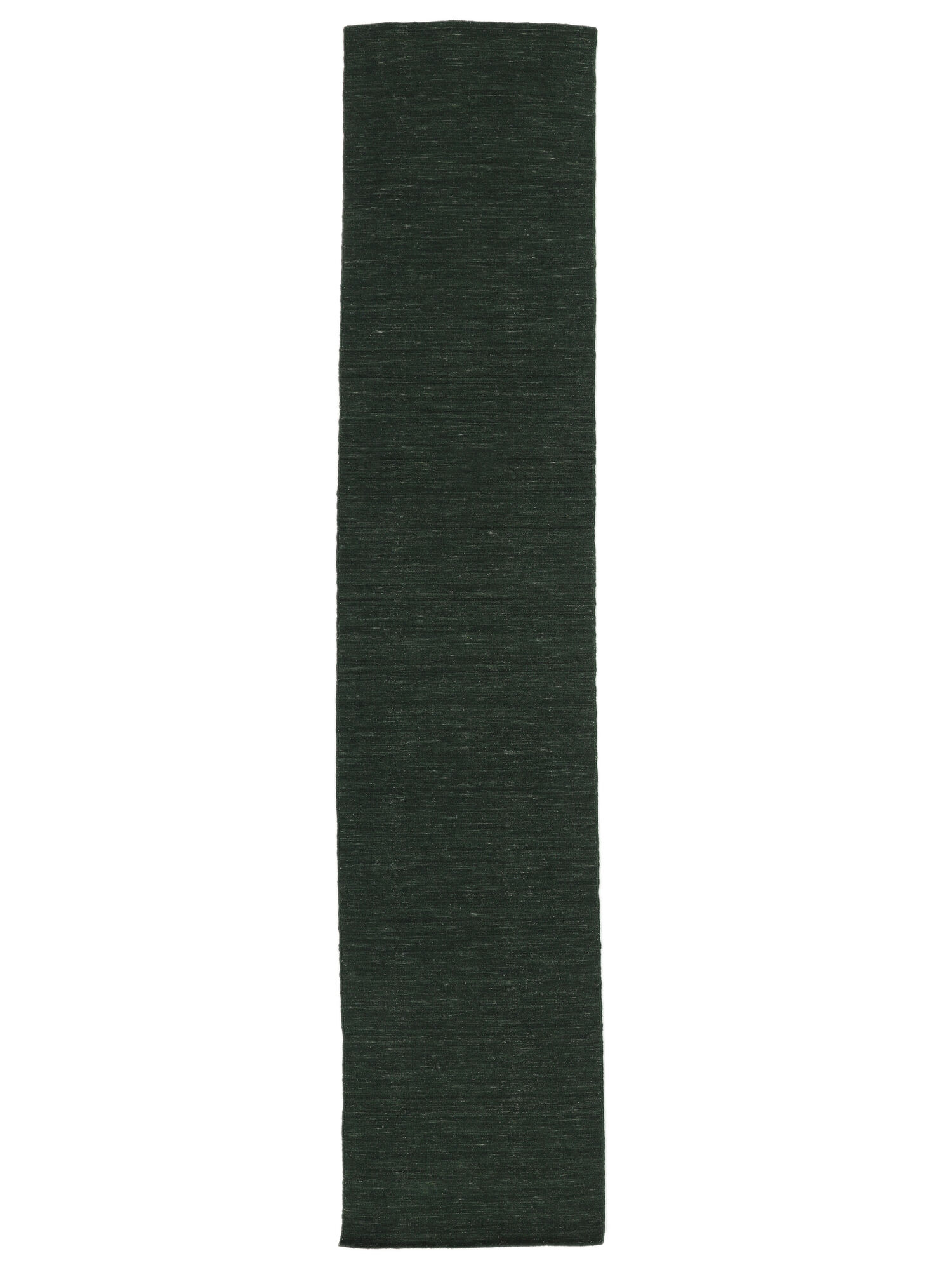 Kelim loom Teppich – Waldgrün 80×250