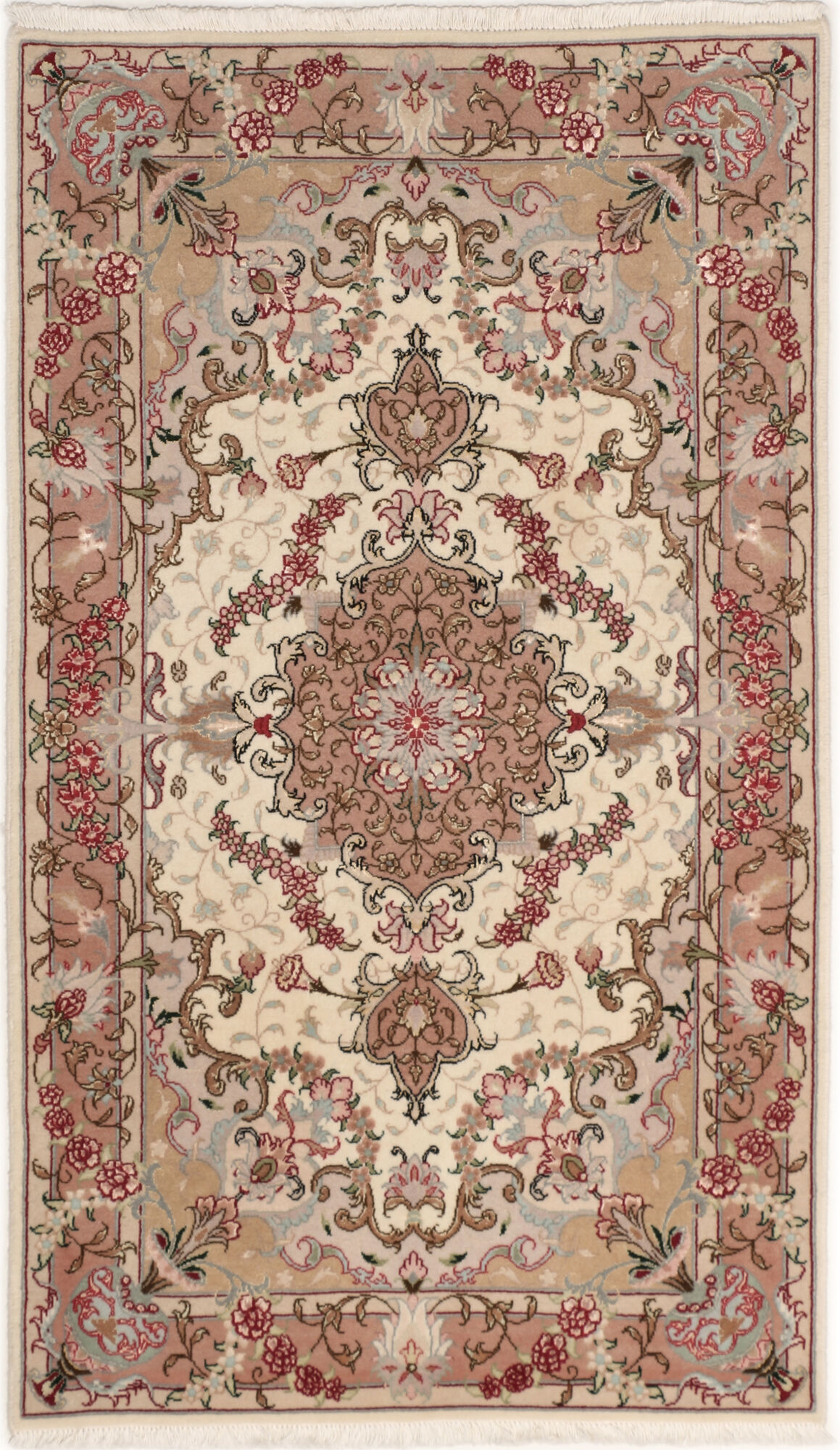 
    Tabriz 50 Raj with silk - Beige - 75 x 127 cm
  