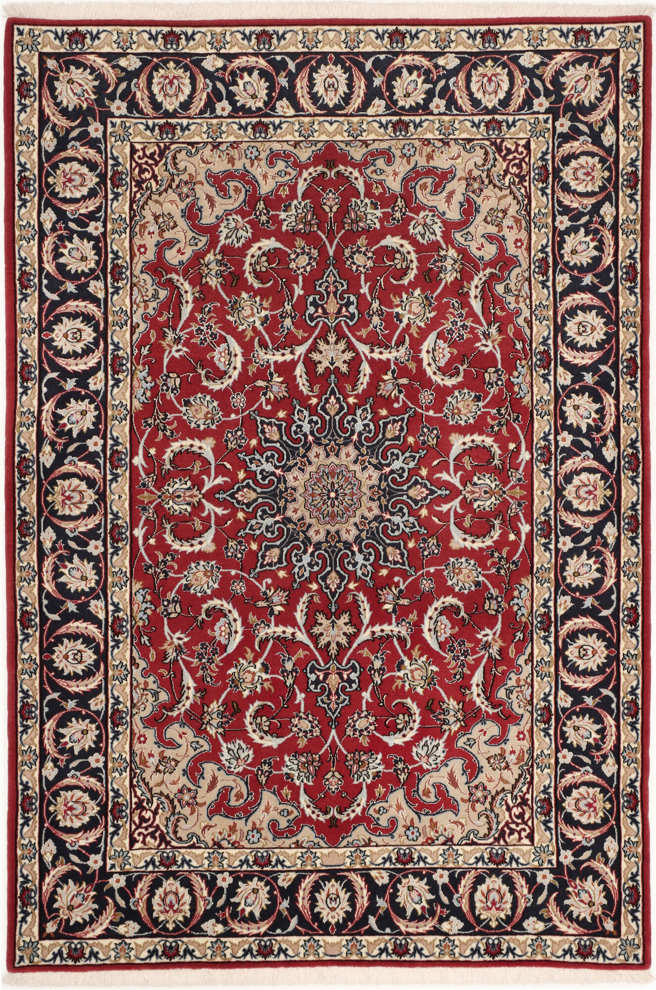 
    Isfahan silk warp - Red - 110 x 160 cm
  
