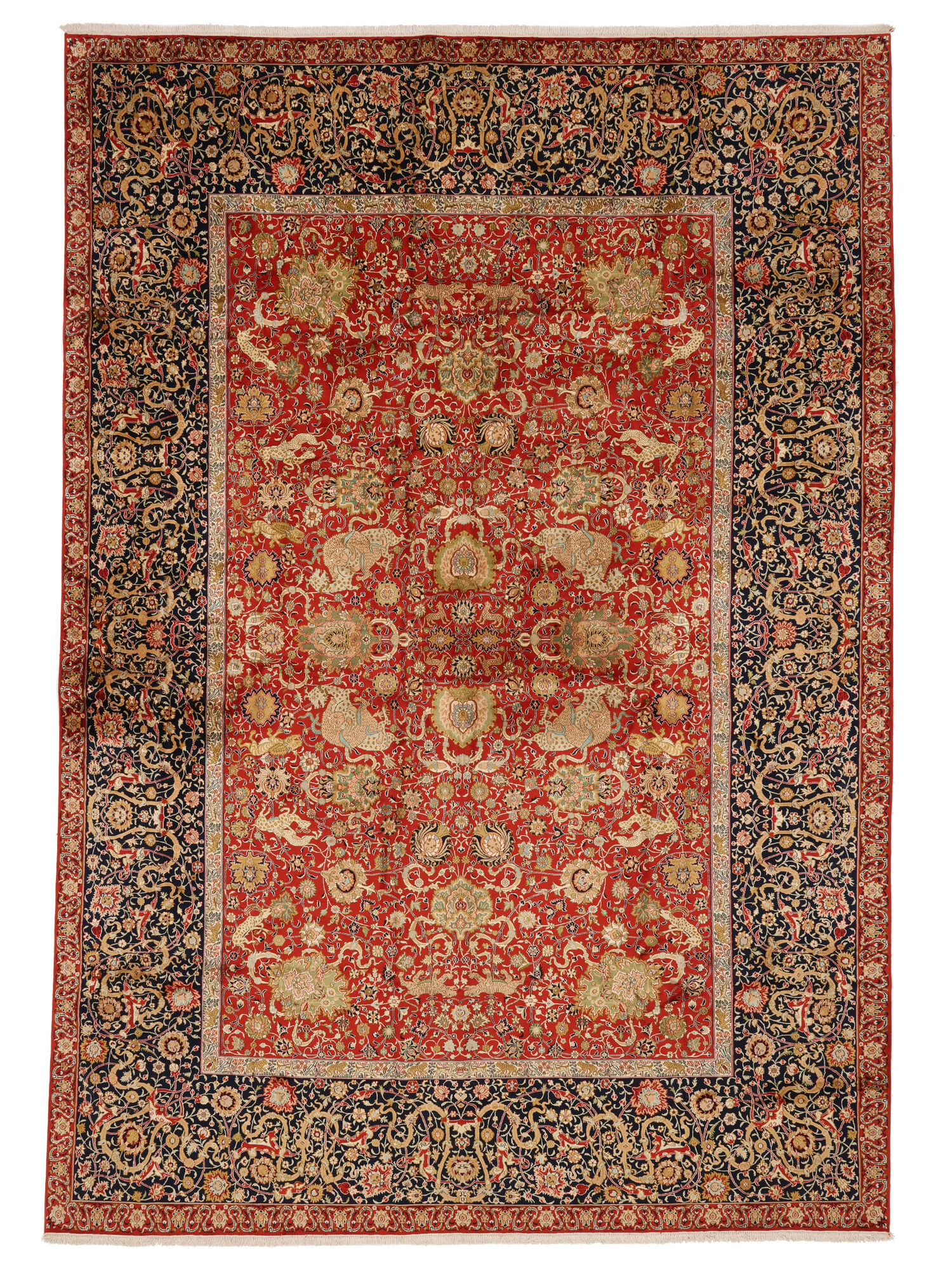Kashmir äkta silke Matta 303x436