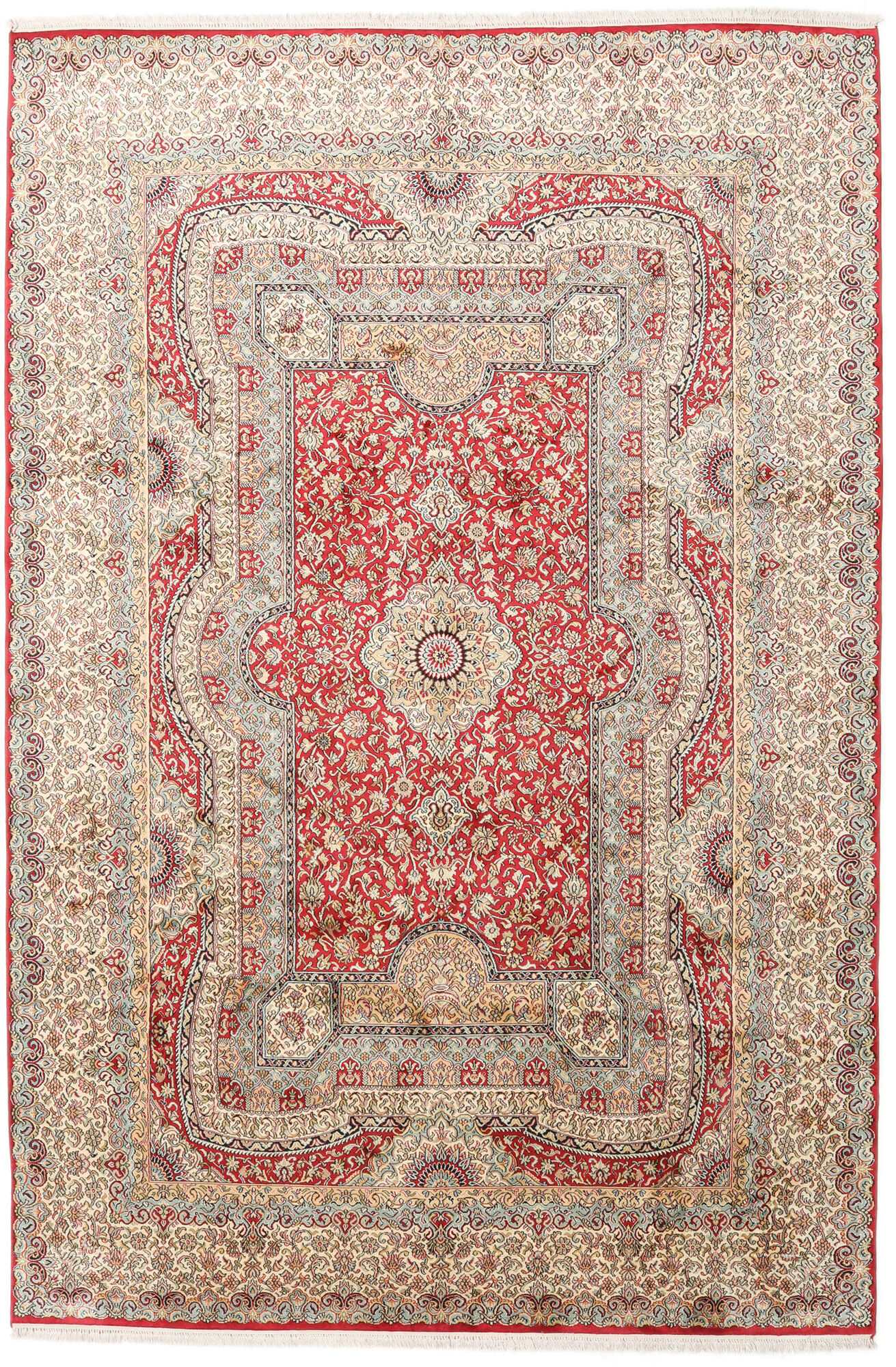 Kashmir &auml;kta silke Matta 217x323