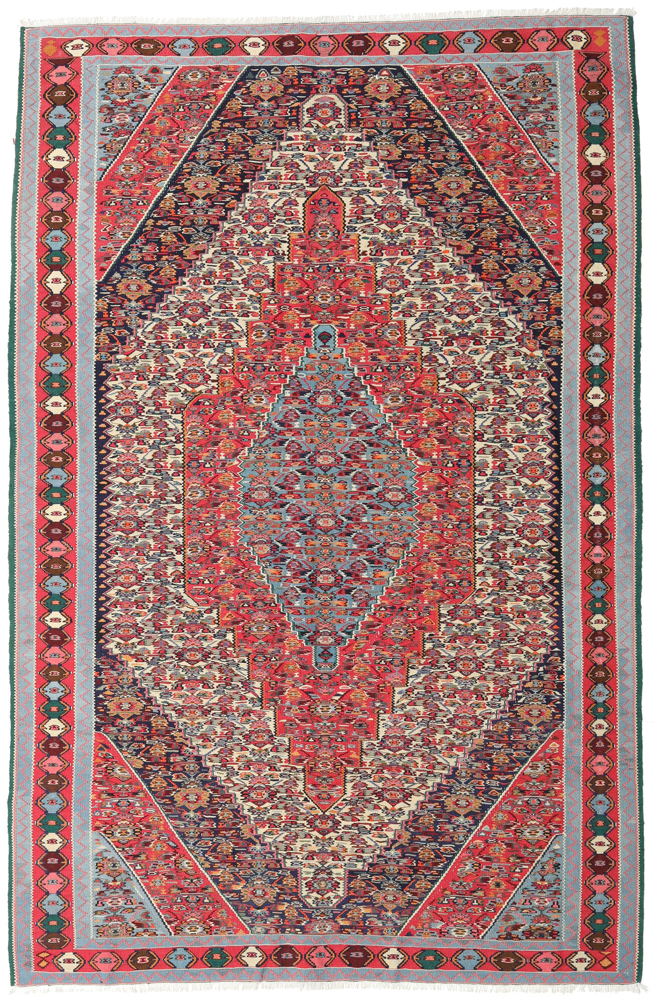 Kelim Senneh Fine Teppich 169×257