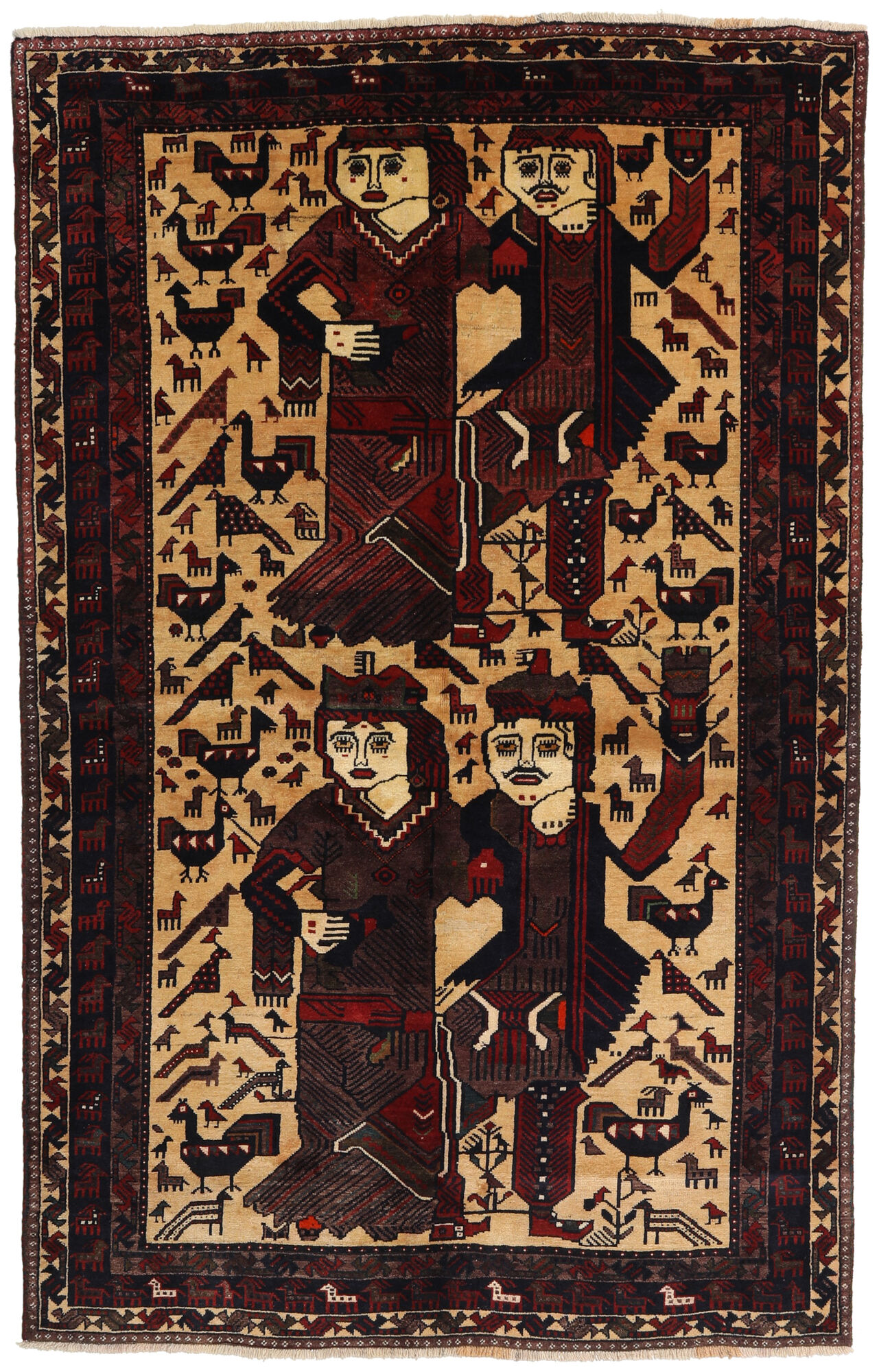 
    Afshar - Dark red - 150 x 241 cm
  