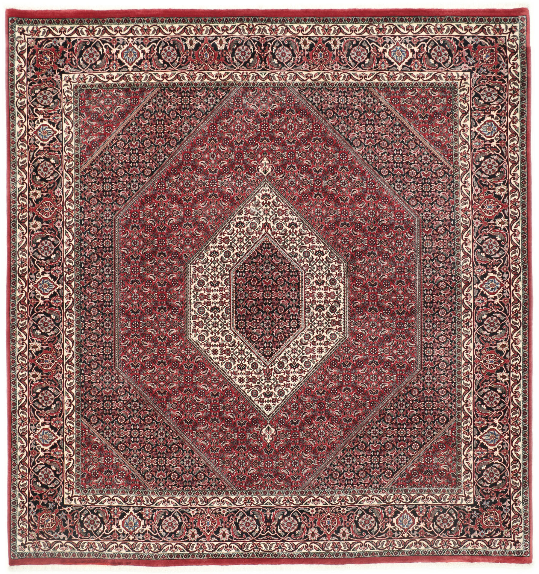 
    Bidjar with silk - Red - 200 x 208 cm
  