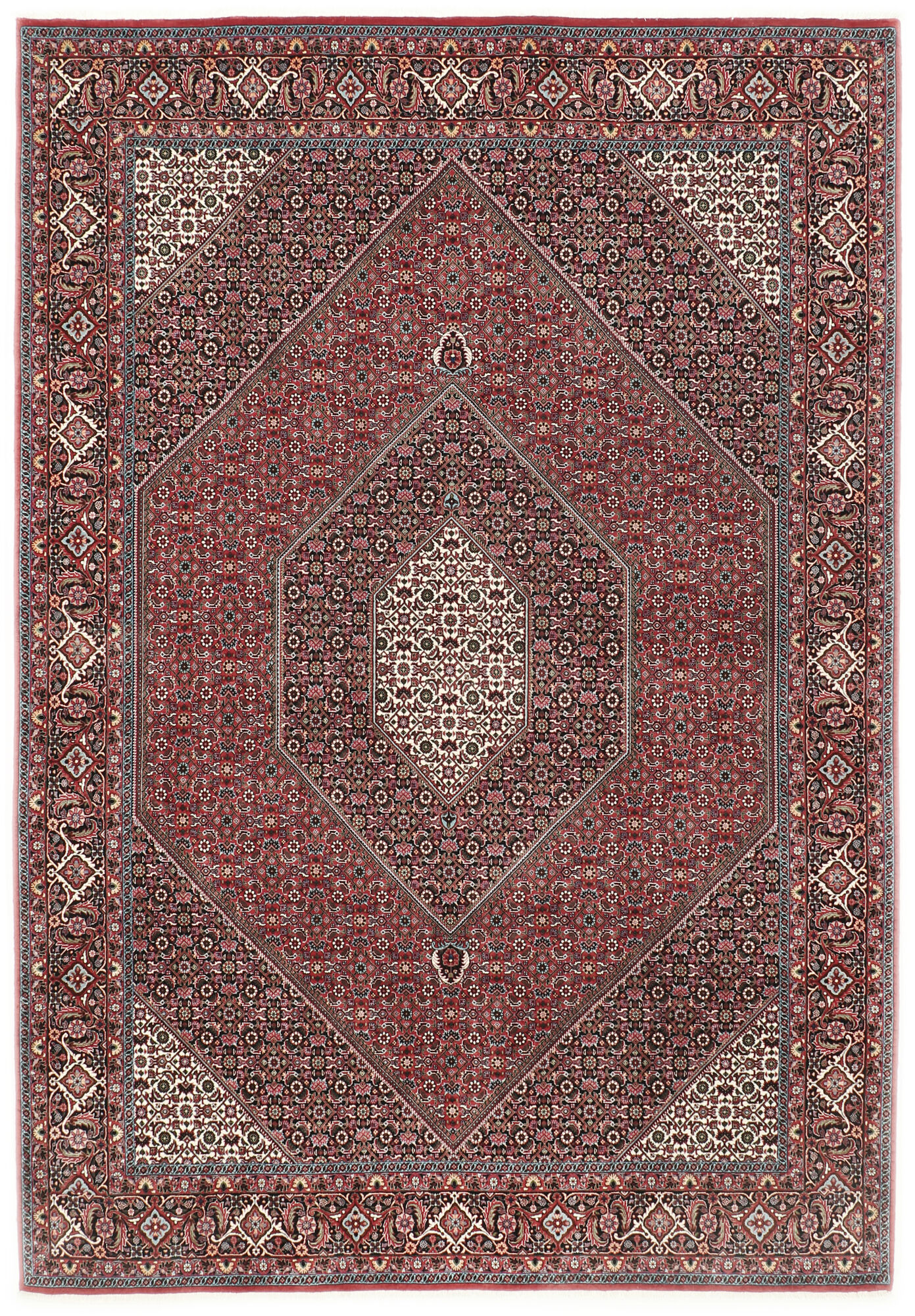 
    Bidjar with silk - Red - 206 x 296 cm
  