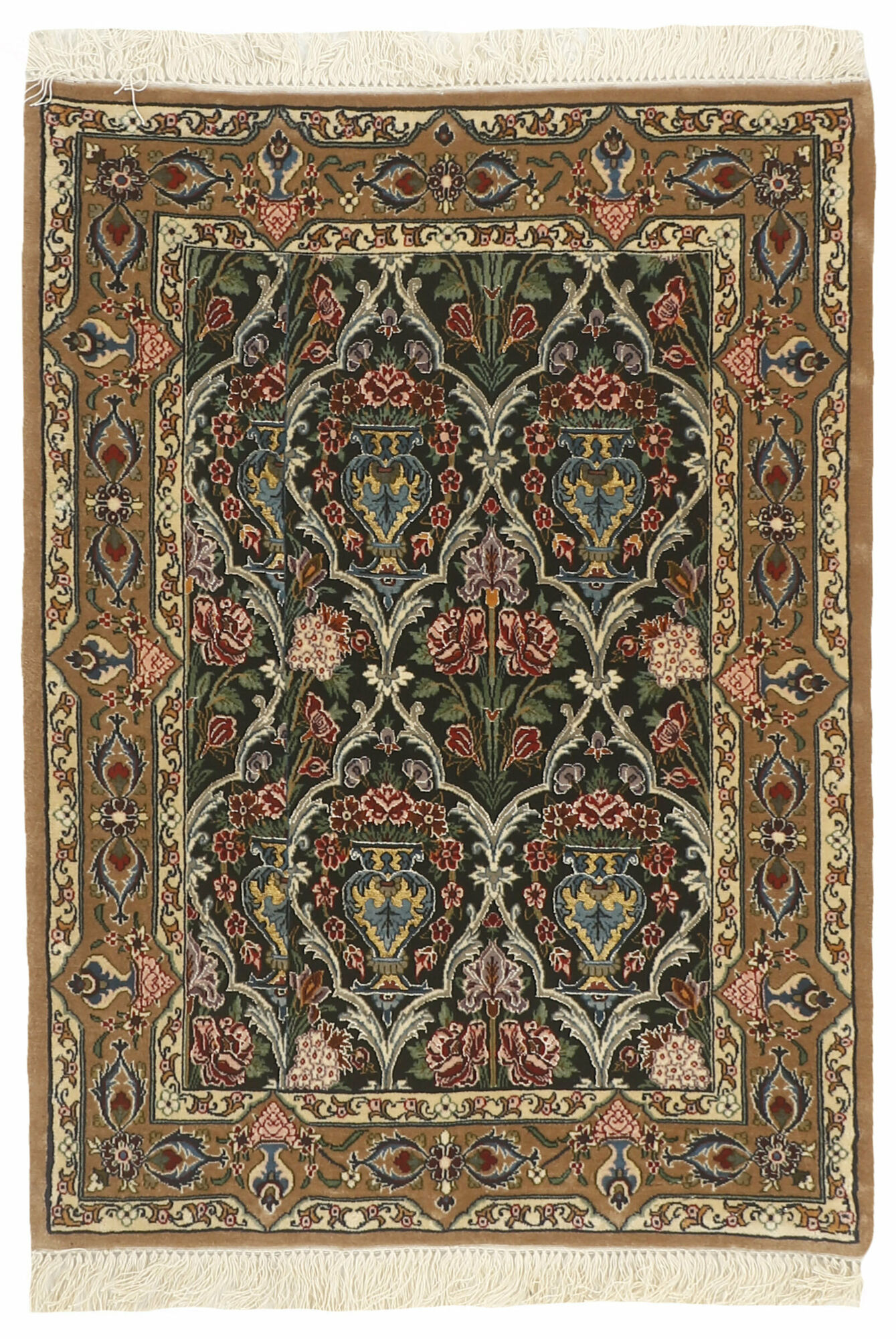 
    Isfahan silk warp - Brown - 72 x 102 cm
  