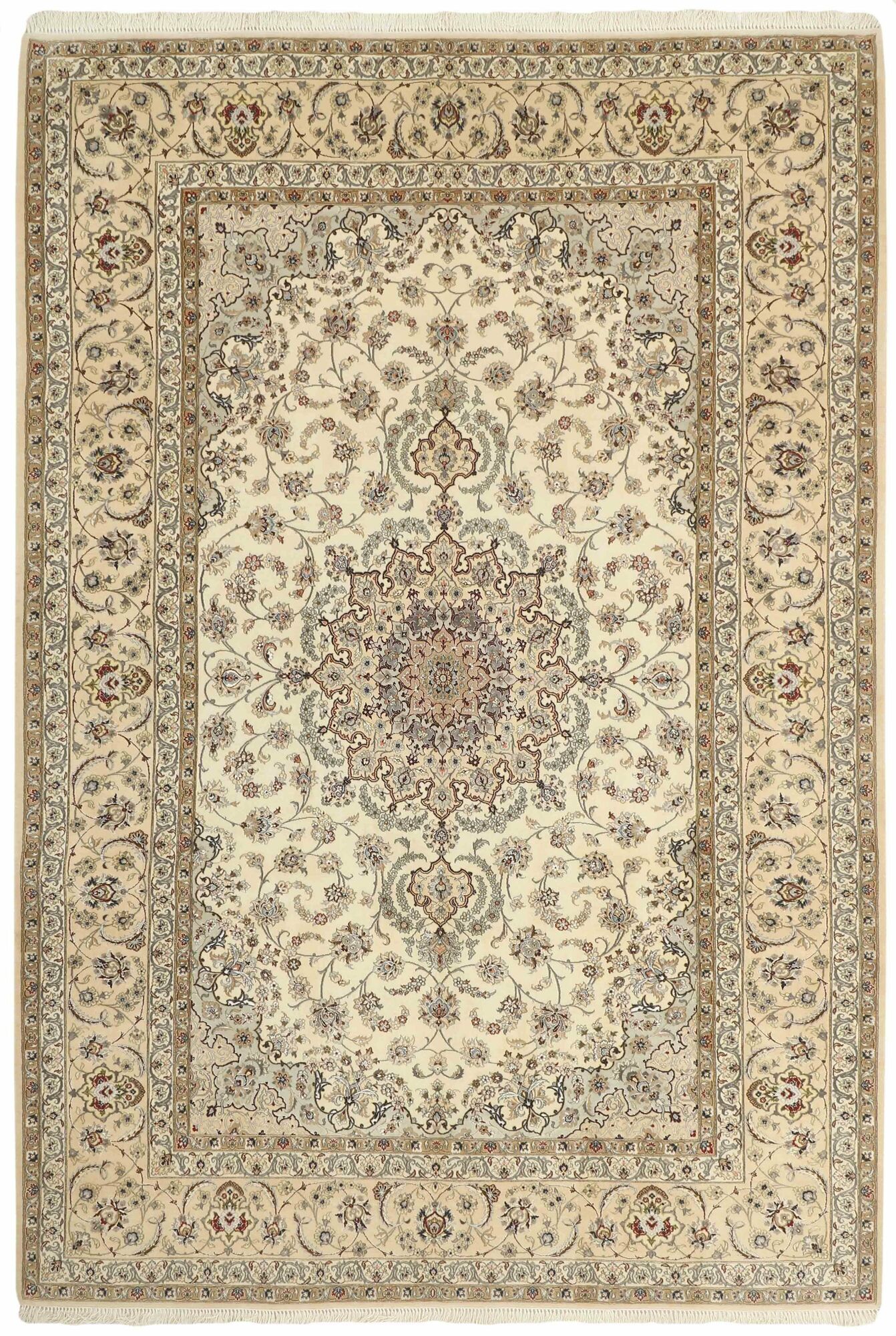 
    Isfahan silk warp - Beige - 206 x 307 cm
  