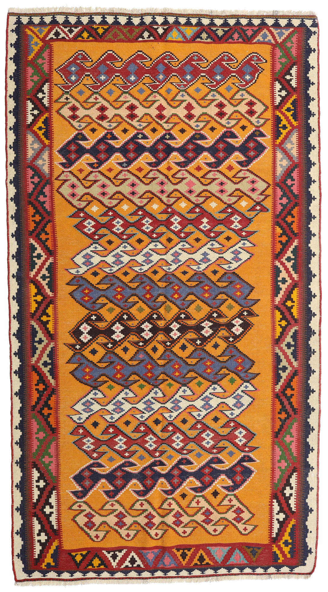 Kelim Vintage Teppich 142×256