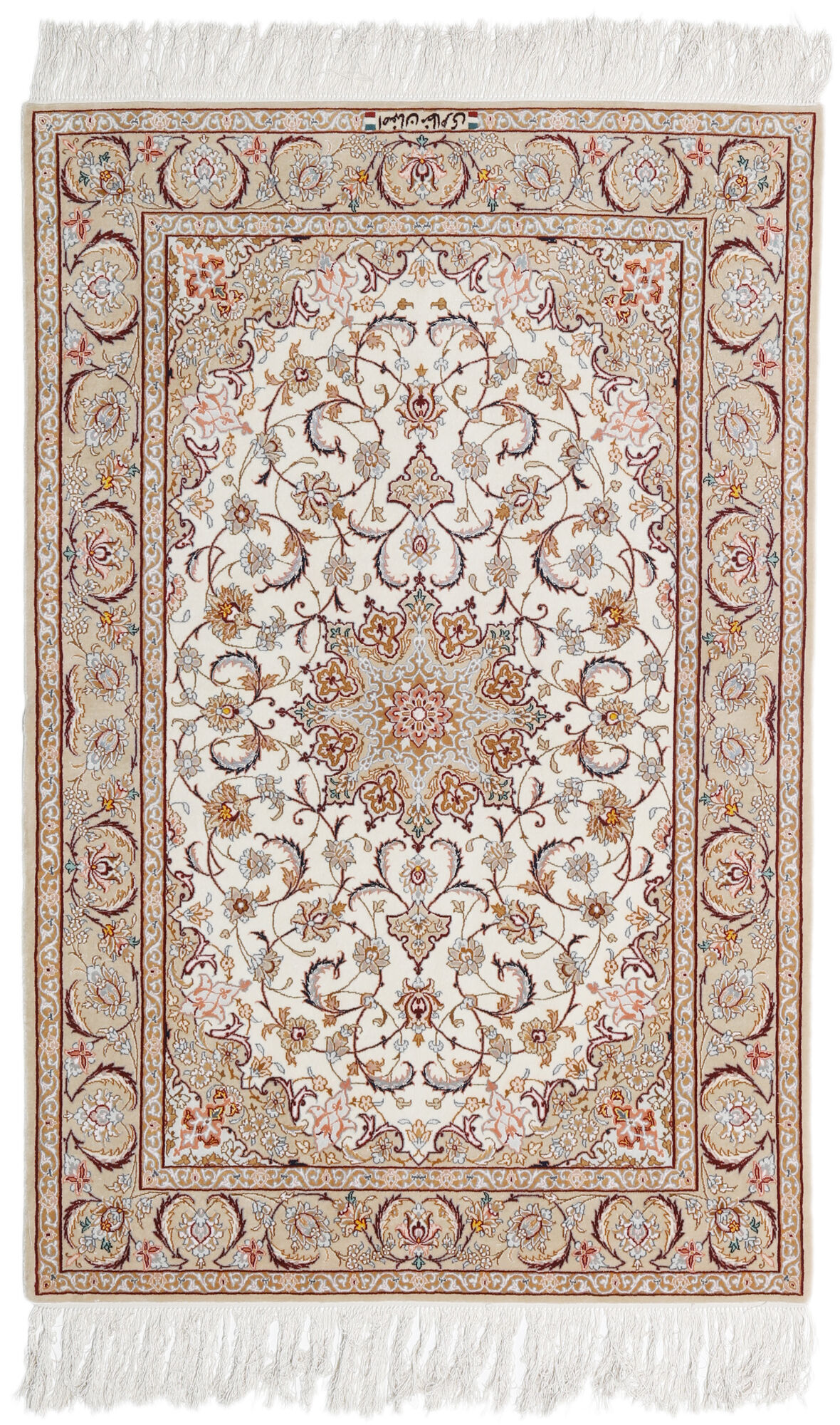 Isfahan silkesvarp signerad Mazaheri Matta 108x163