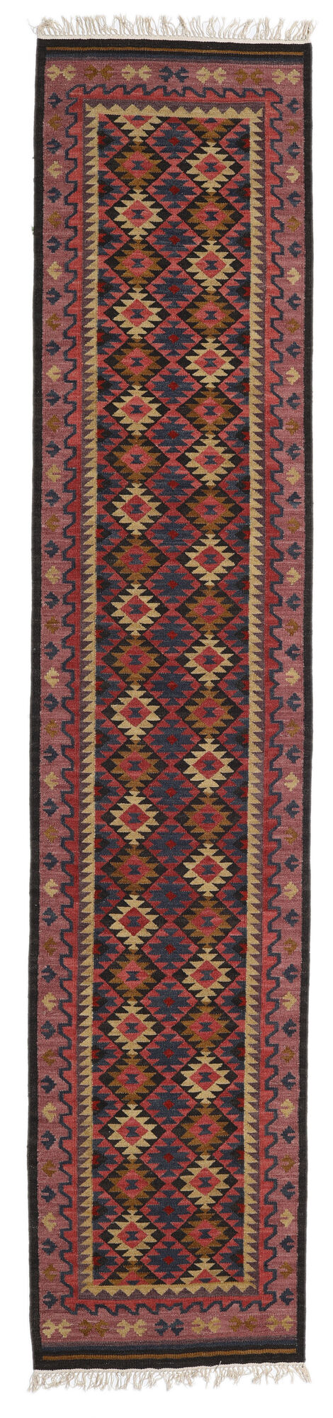 Kelim Marmaris Teppich – Rot / Lila 80×400