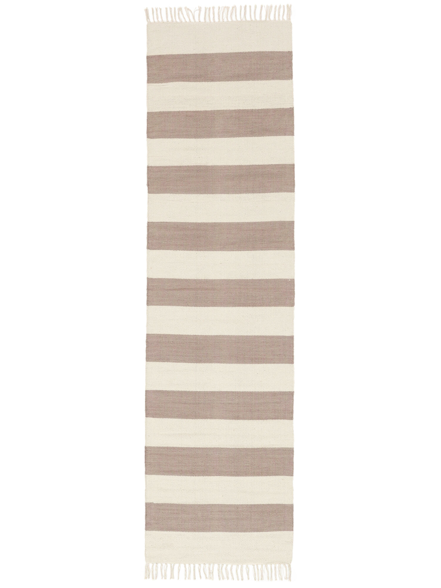 bomull stripe Matta - Brun 80x300