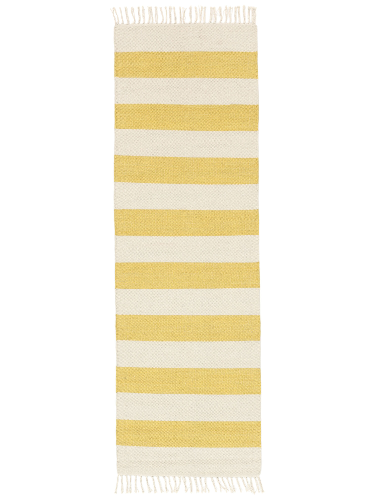 bomull stripe Matta - Gul 80x250