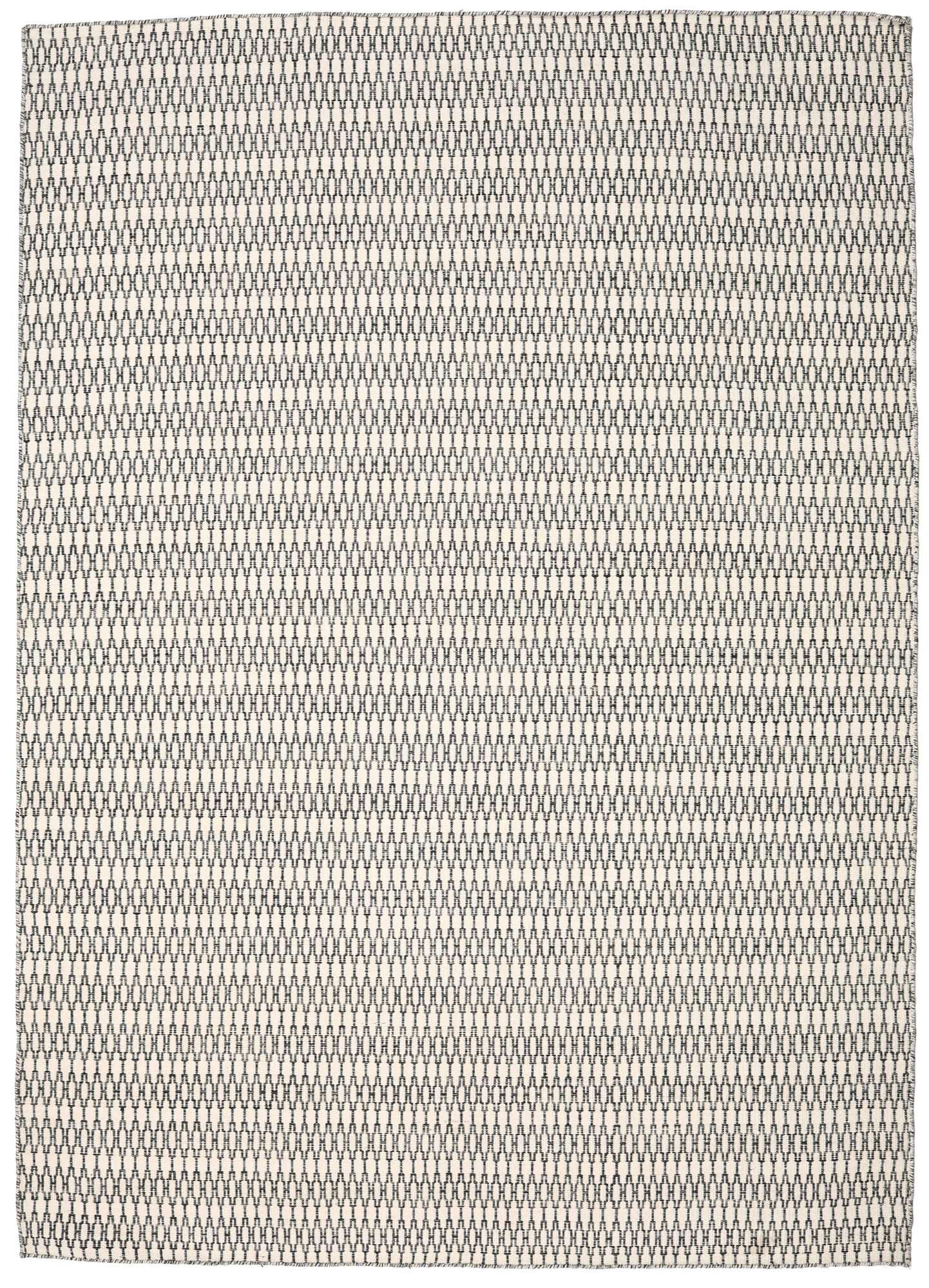 
    Kilim Long Stitch - Cream white / Black - 240 x 340 cm
  