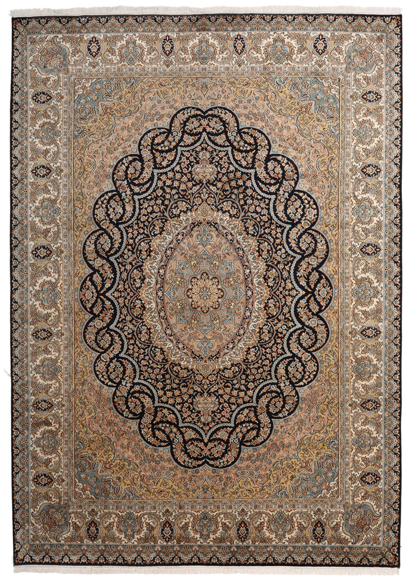 
    Kashmir pure silk - Brown - 218 x 307 cm
  