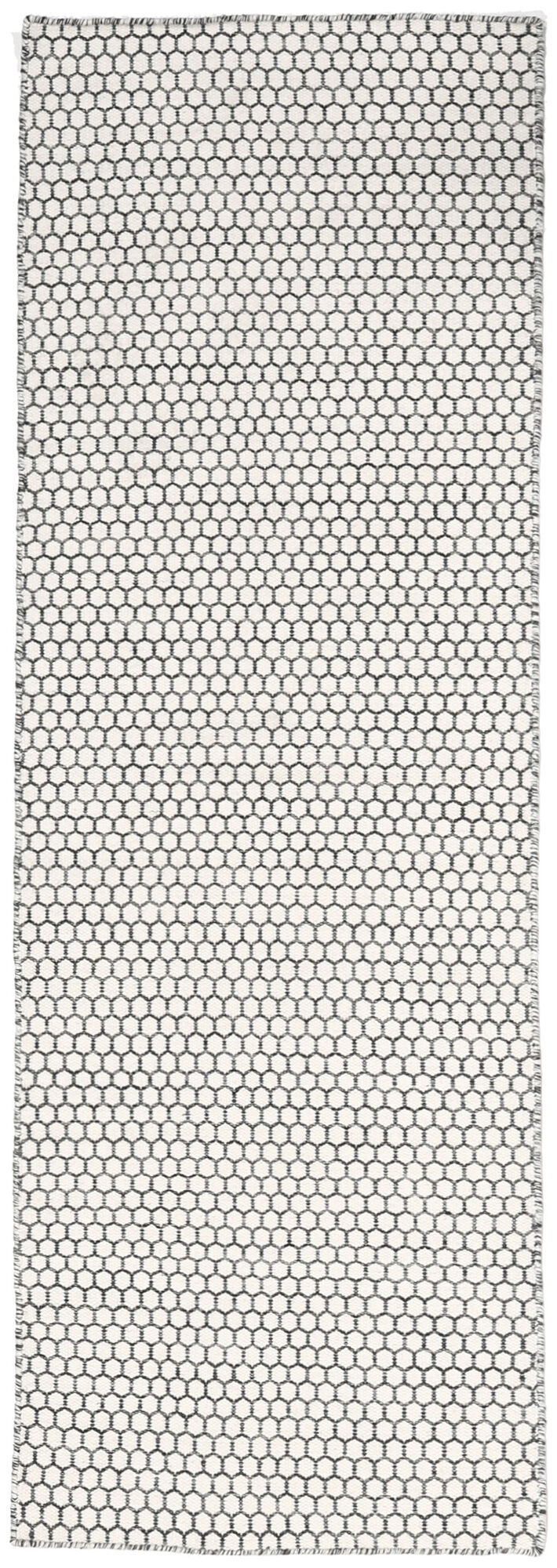 
    Kilim Honey Comb - Cream white / Black - 80 x 340 cm
  