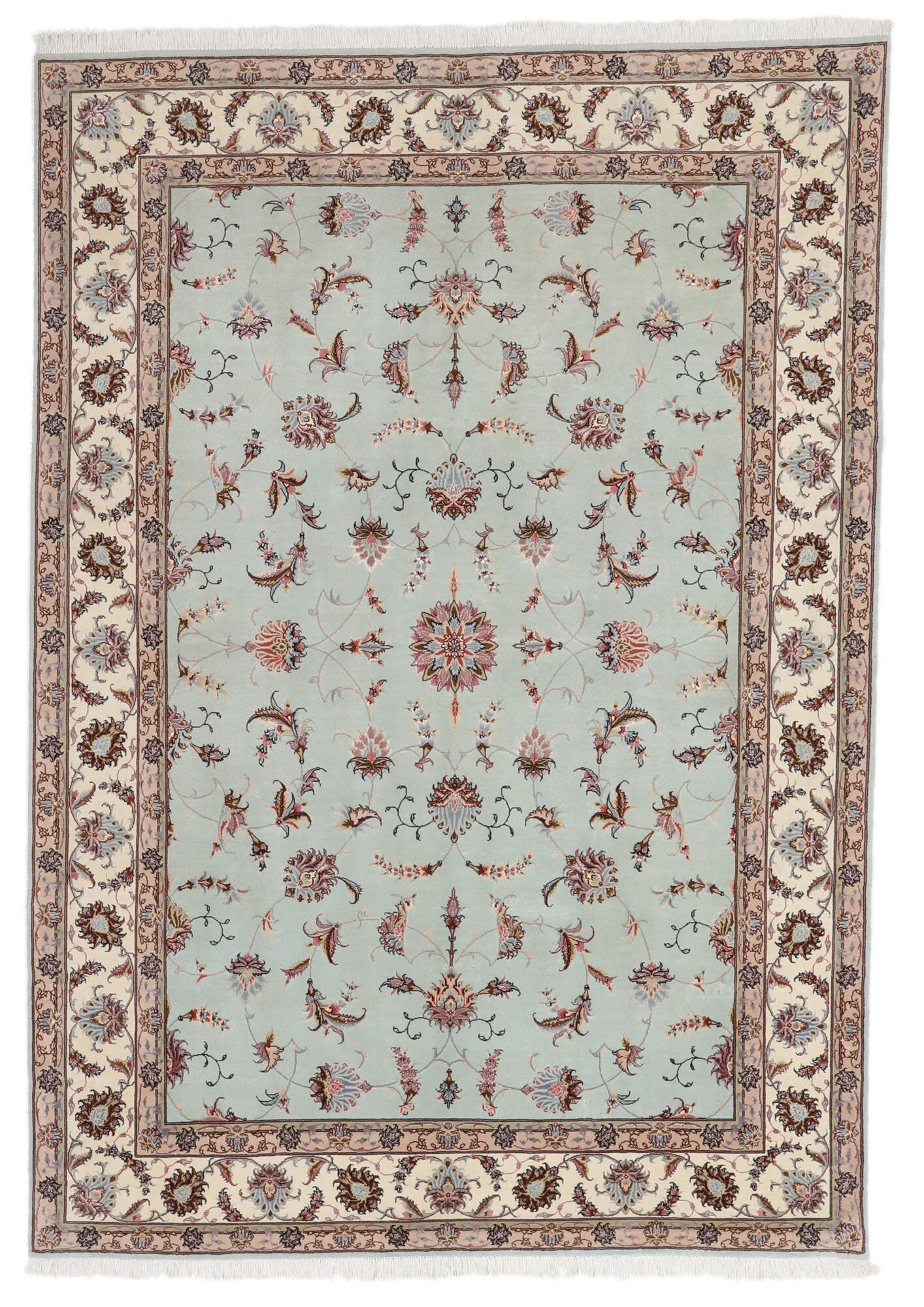 
    Tabriz 60 Raj silk warp - Light grey - 168 x 241 cm
  