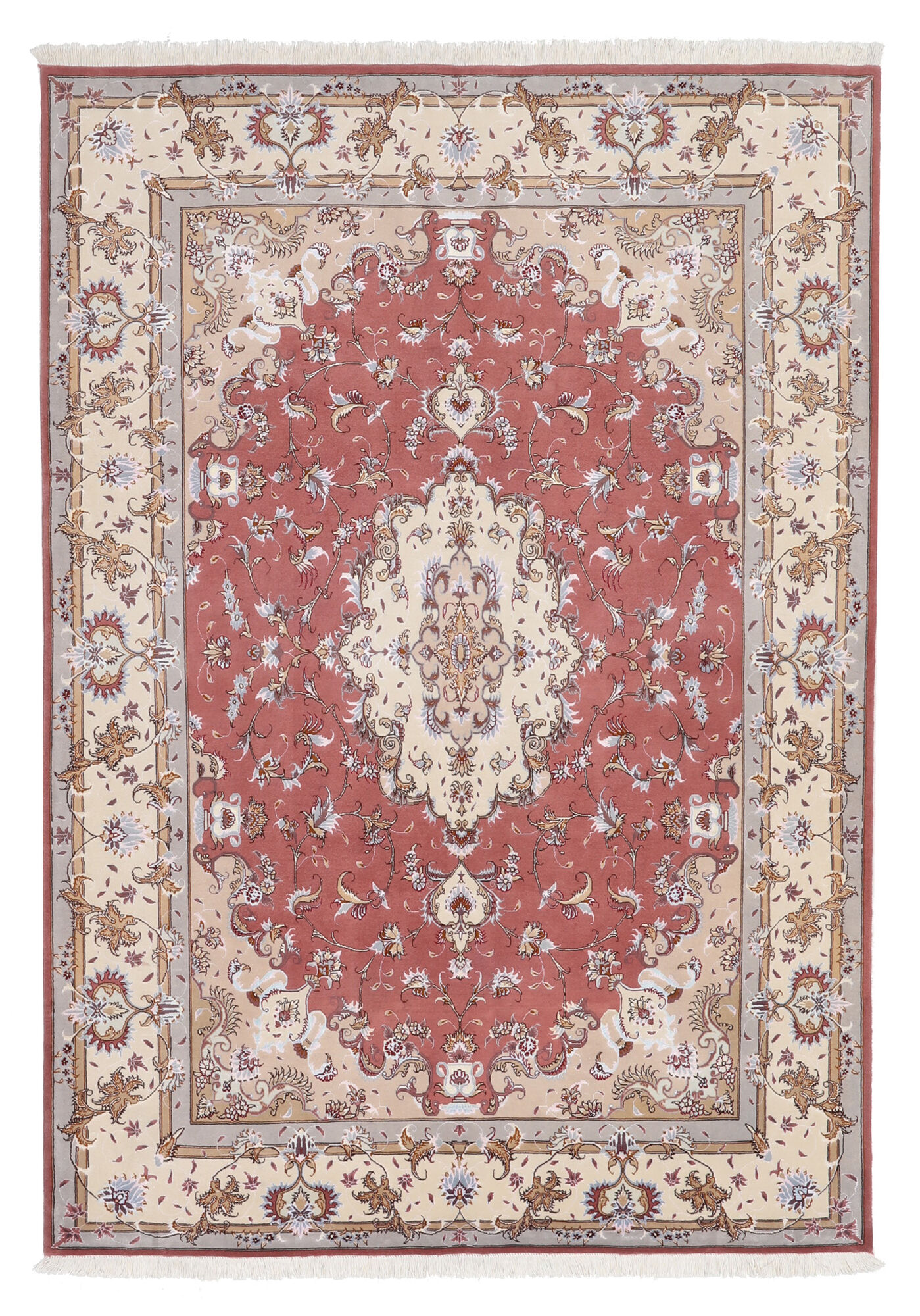 
    Tabriz 60 Raj silk warp - Red - 166 x 238 cm
  