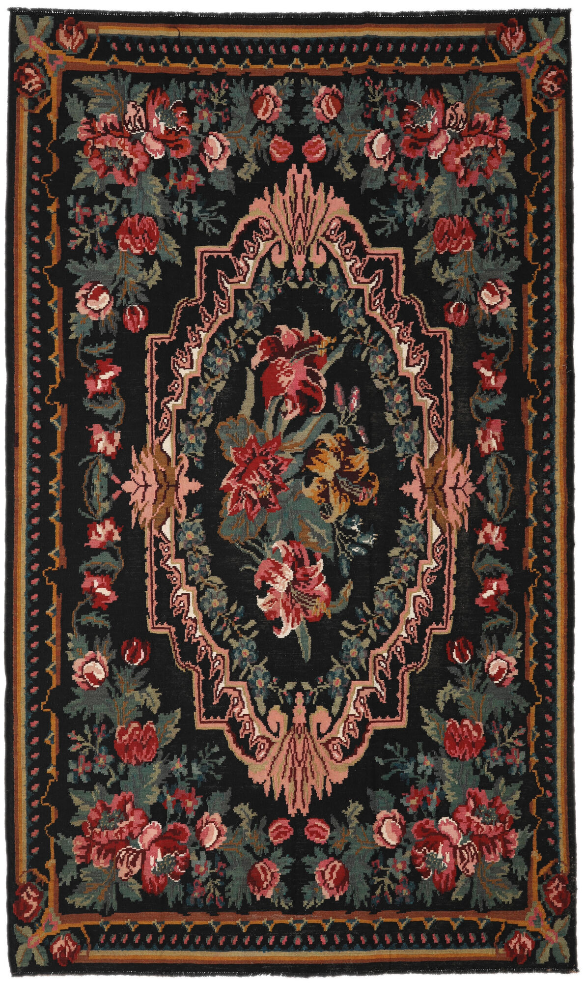 Rose Kelim Moldavia Teppich 203×343