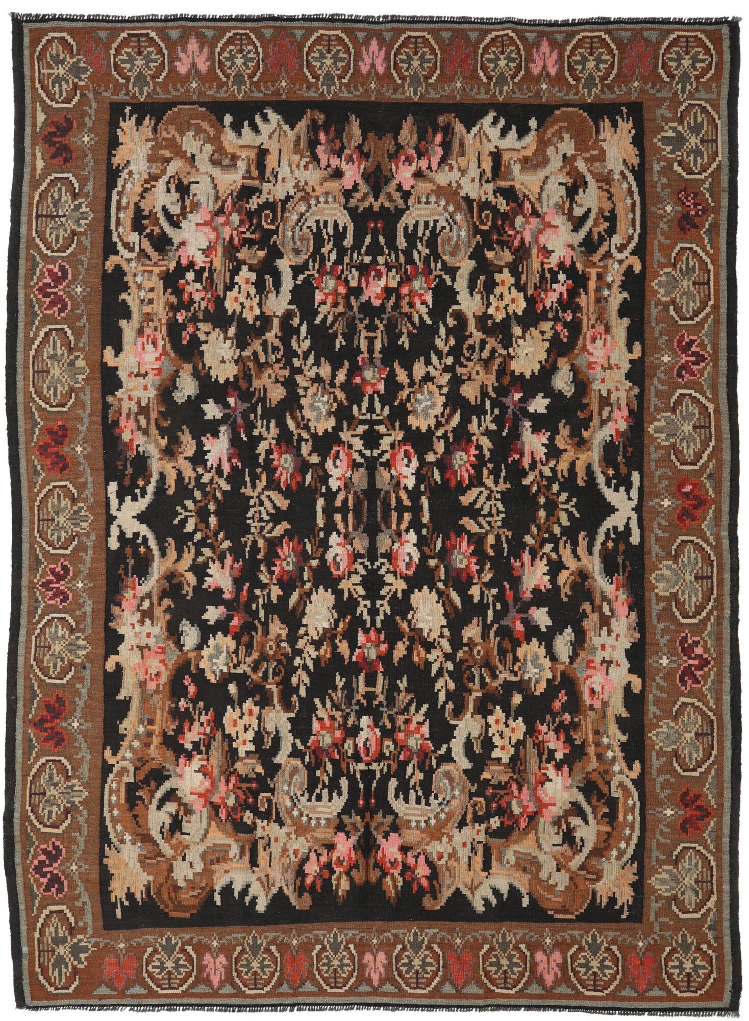 Rose Kelim Moldavia Teppich 200×271