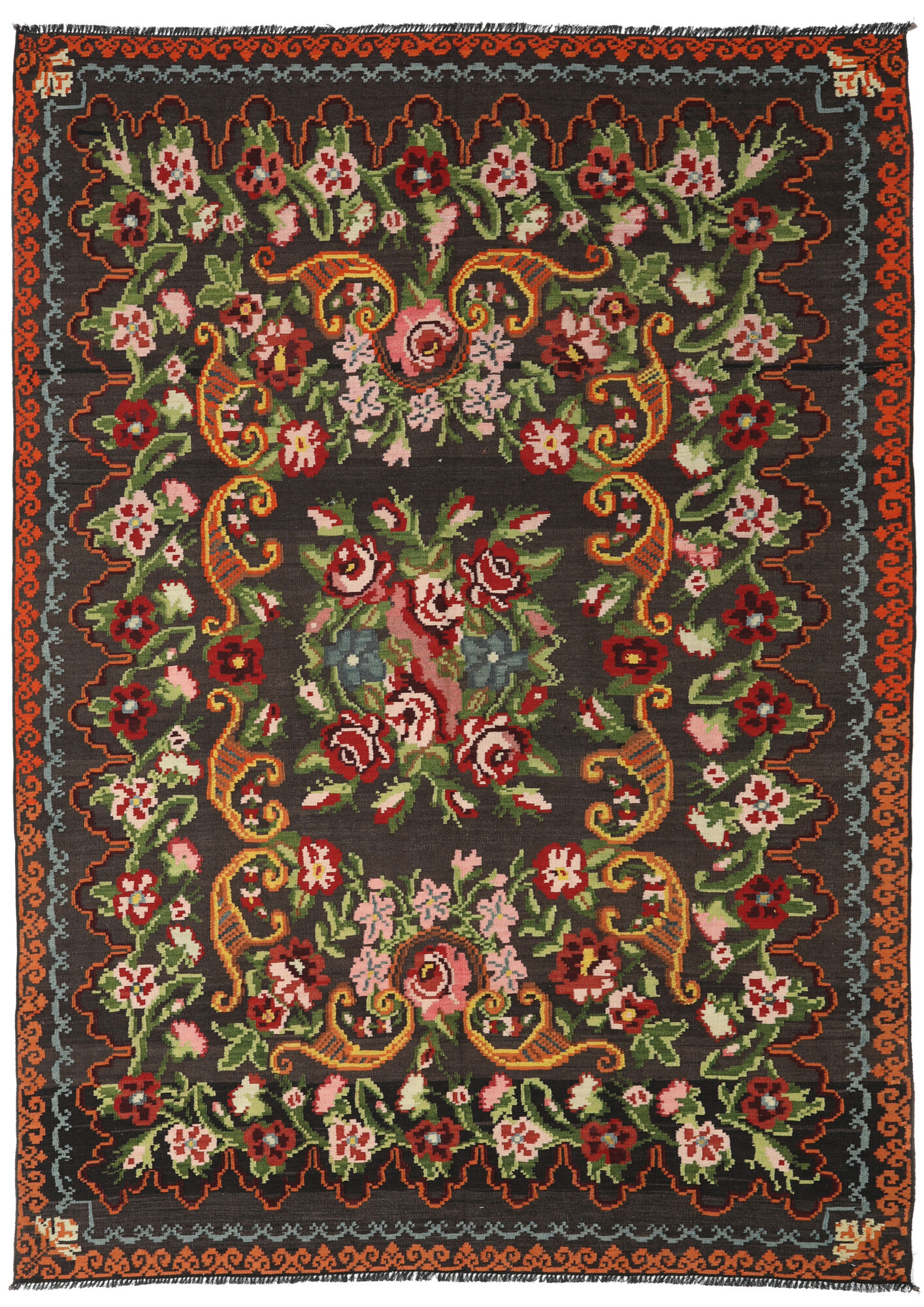 Rose Kelim Moldavia Teppich 191×282