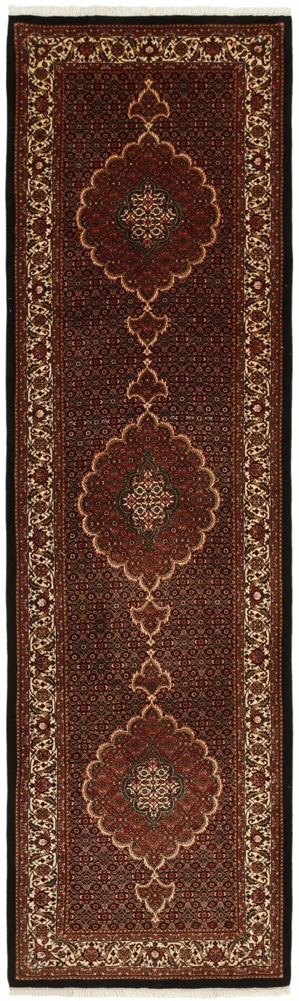 
    Bidjar with silk - Black - 88 x 301 cm
  