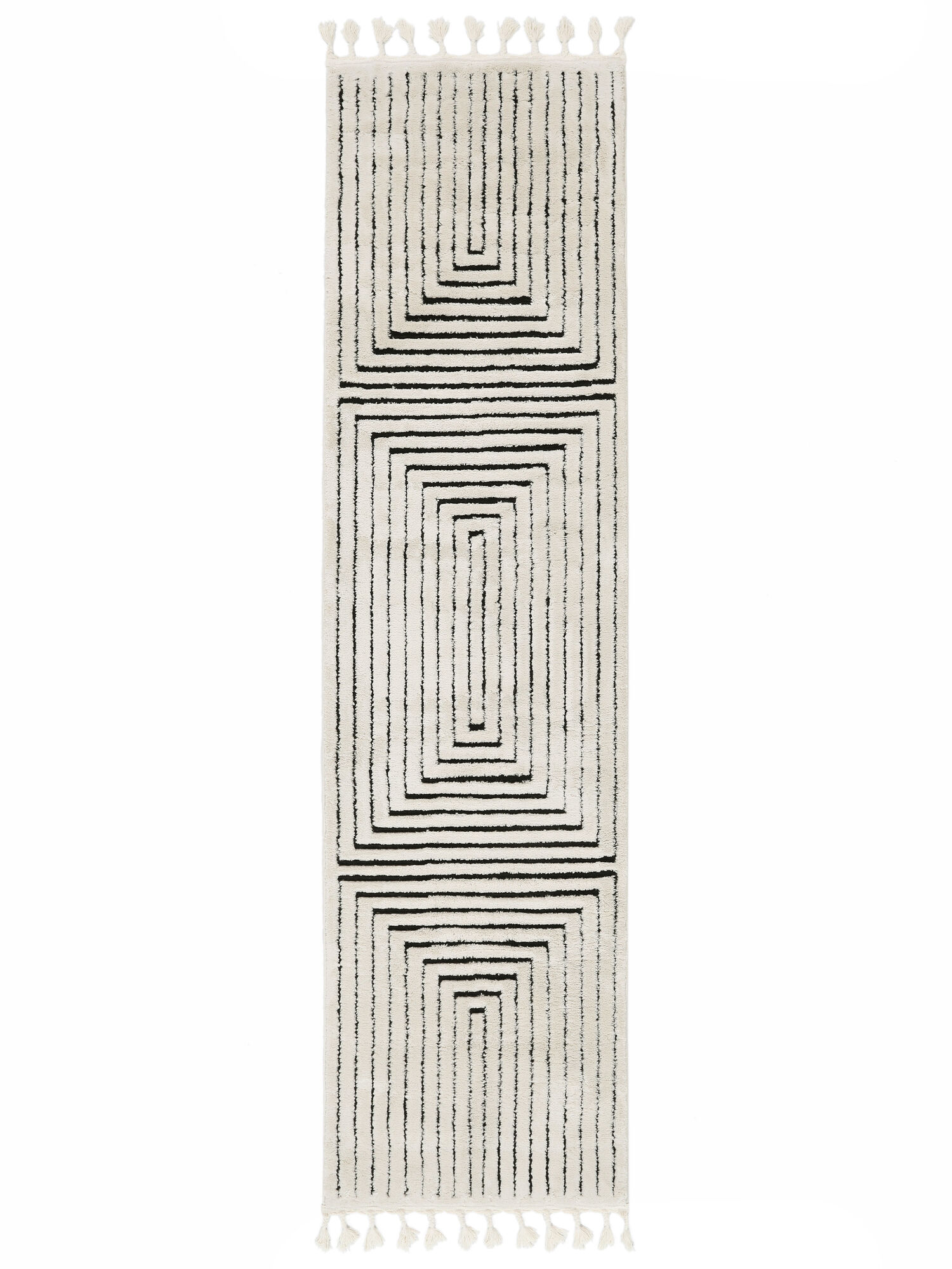 Larache Matta - Krämvit / Svart 80x300