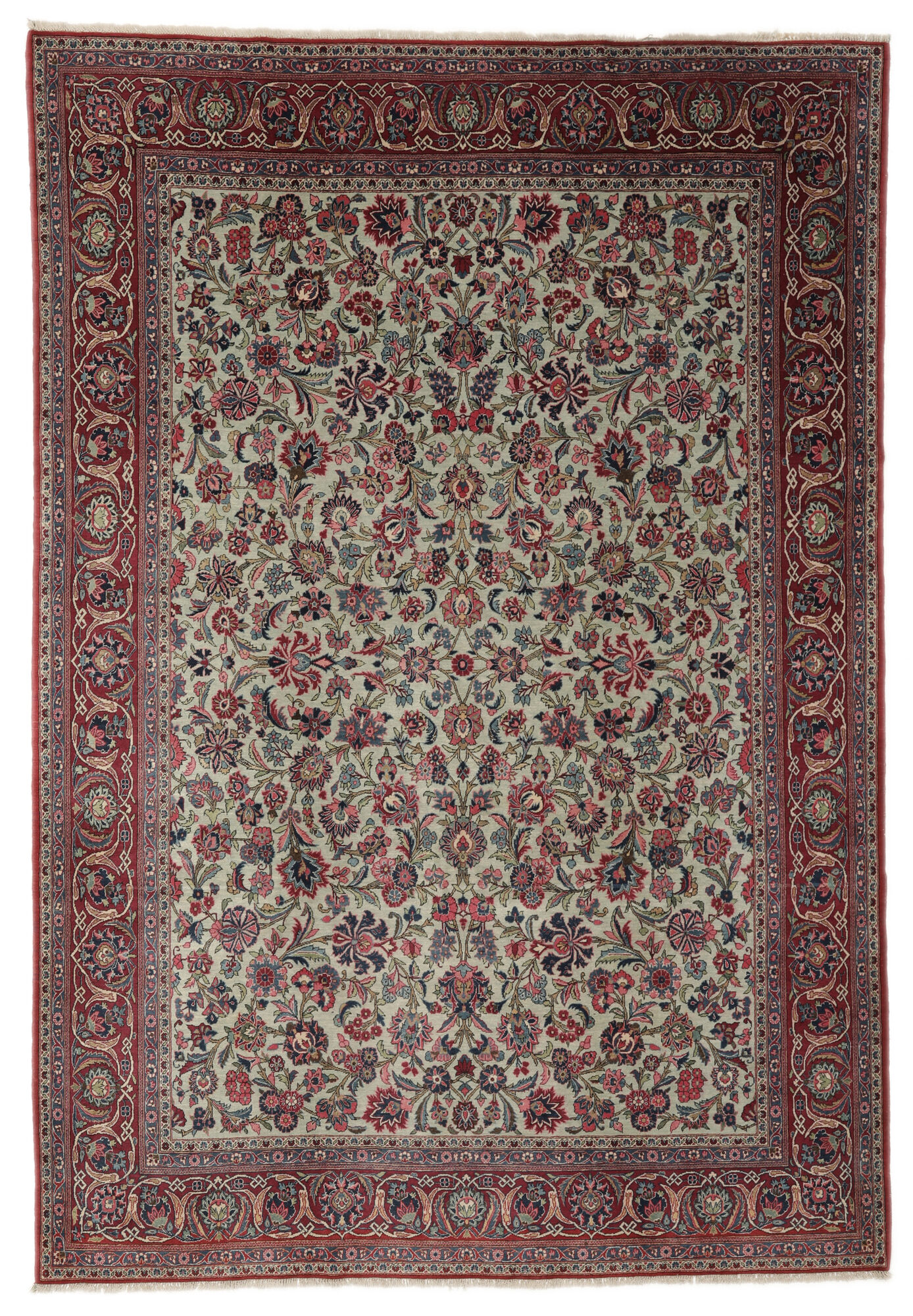 
    Antique Keshan ca. 1900 - Dark red - 210 x 310 cm
  