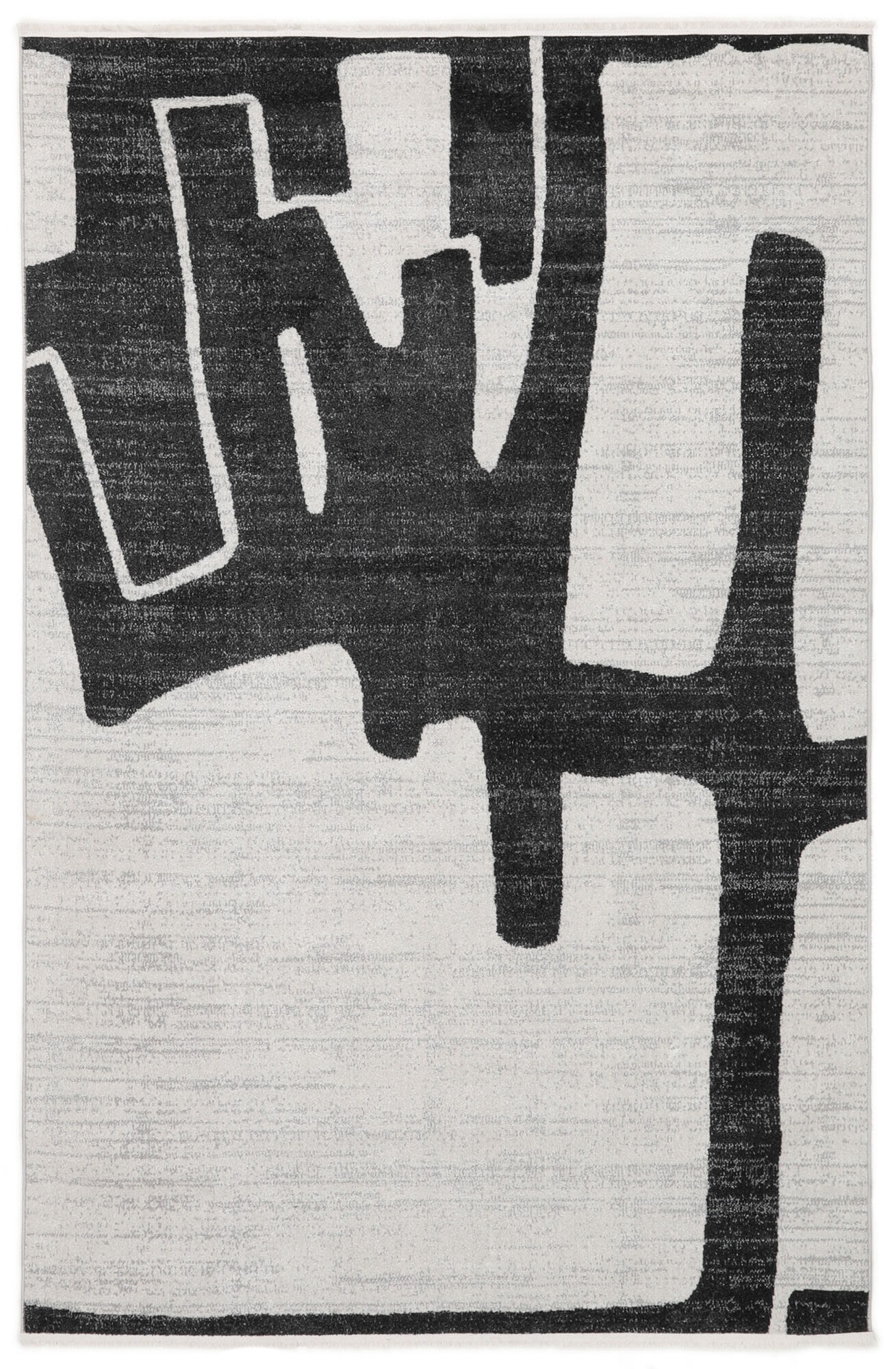 Rugvista Essential - Art field - Black / White 140 x 200 cm Rug - Rugvista