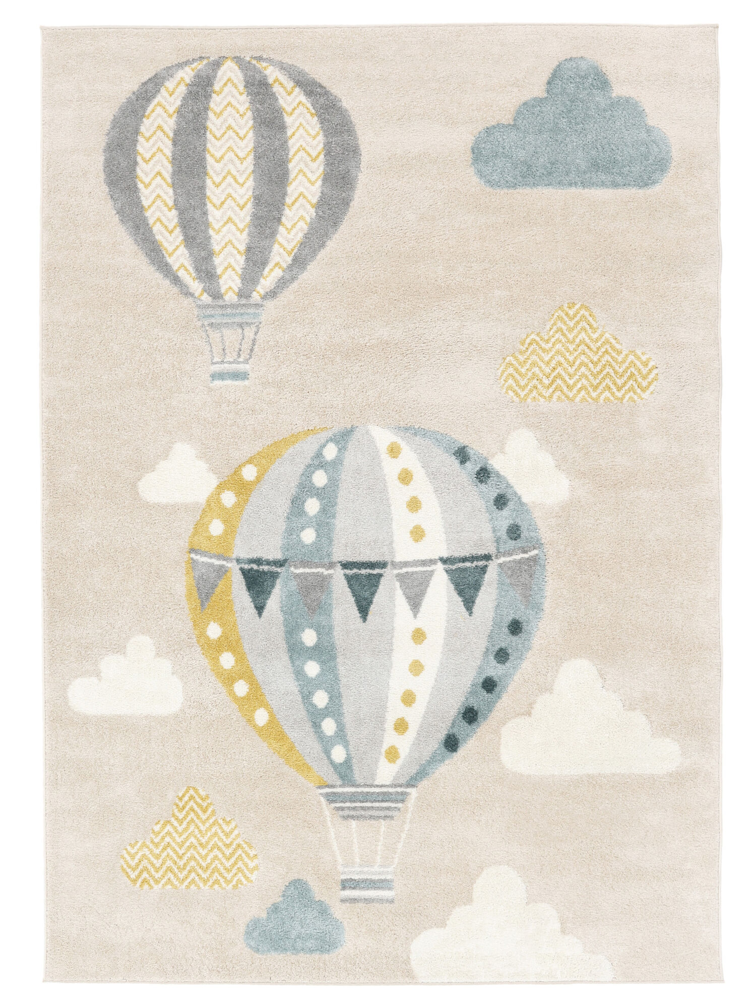 Balloon Ride Matta - Beige / Blå 100x160