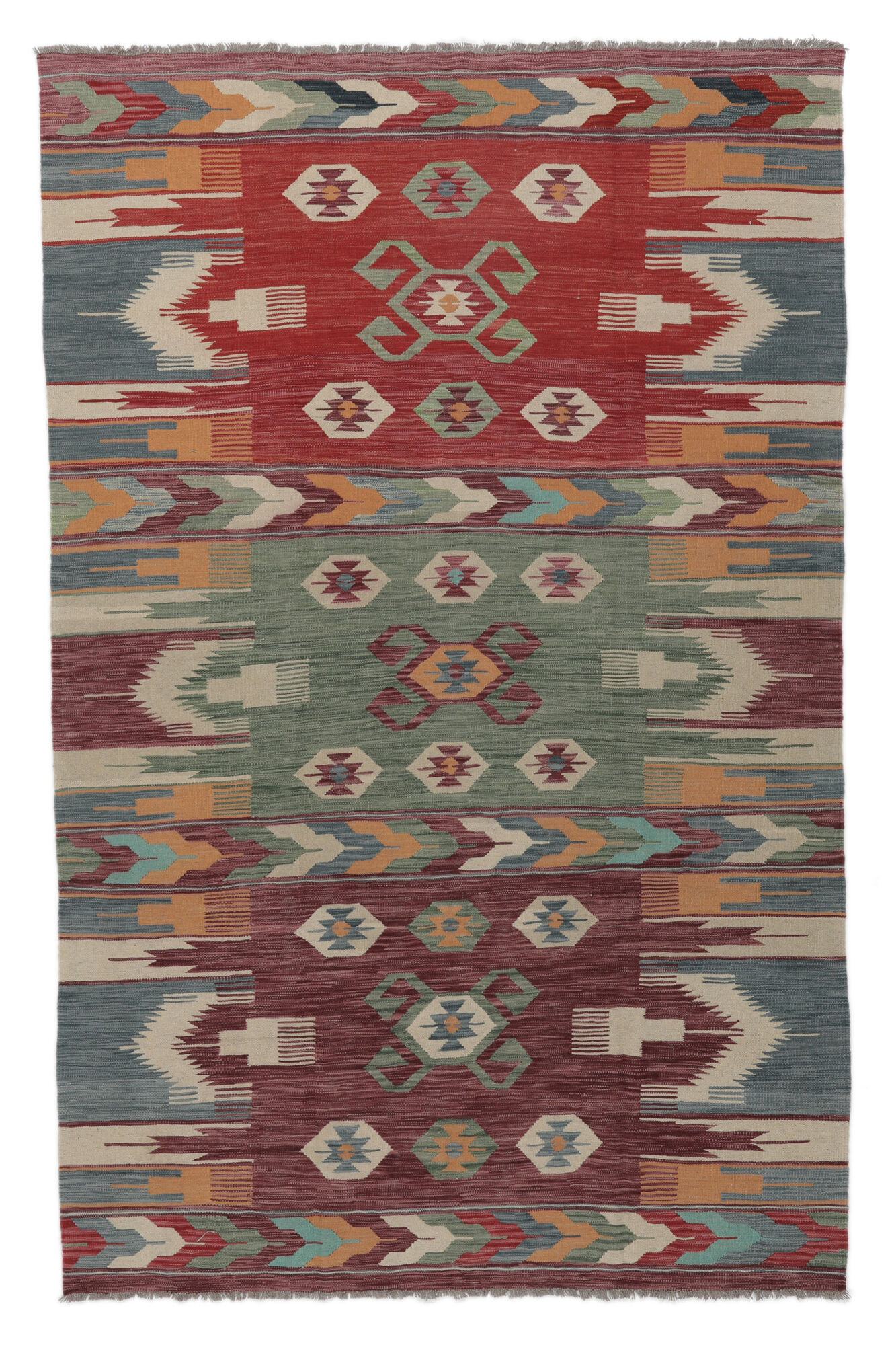 Kelim Modern Teppich 194×302