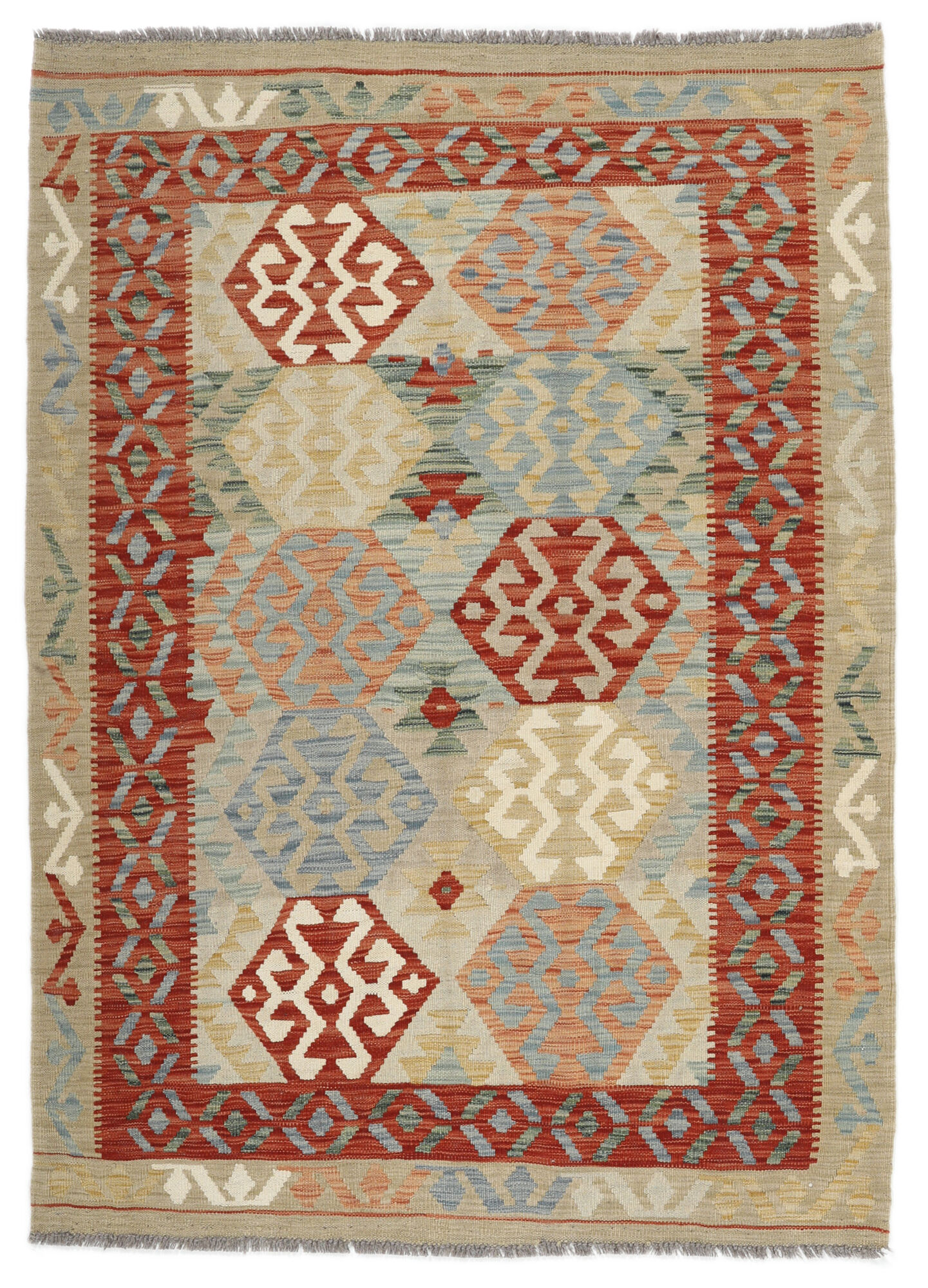 
    Kilim Afghan Old style - Brown - 127 x 175 cm
  