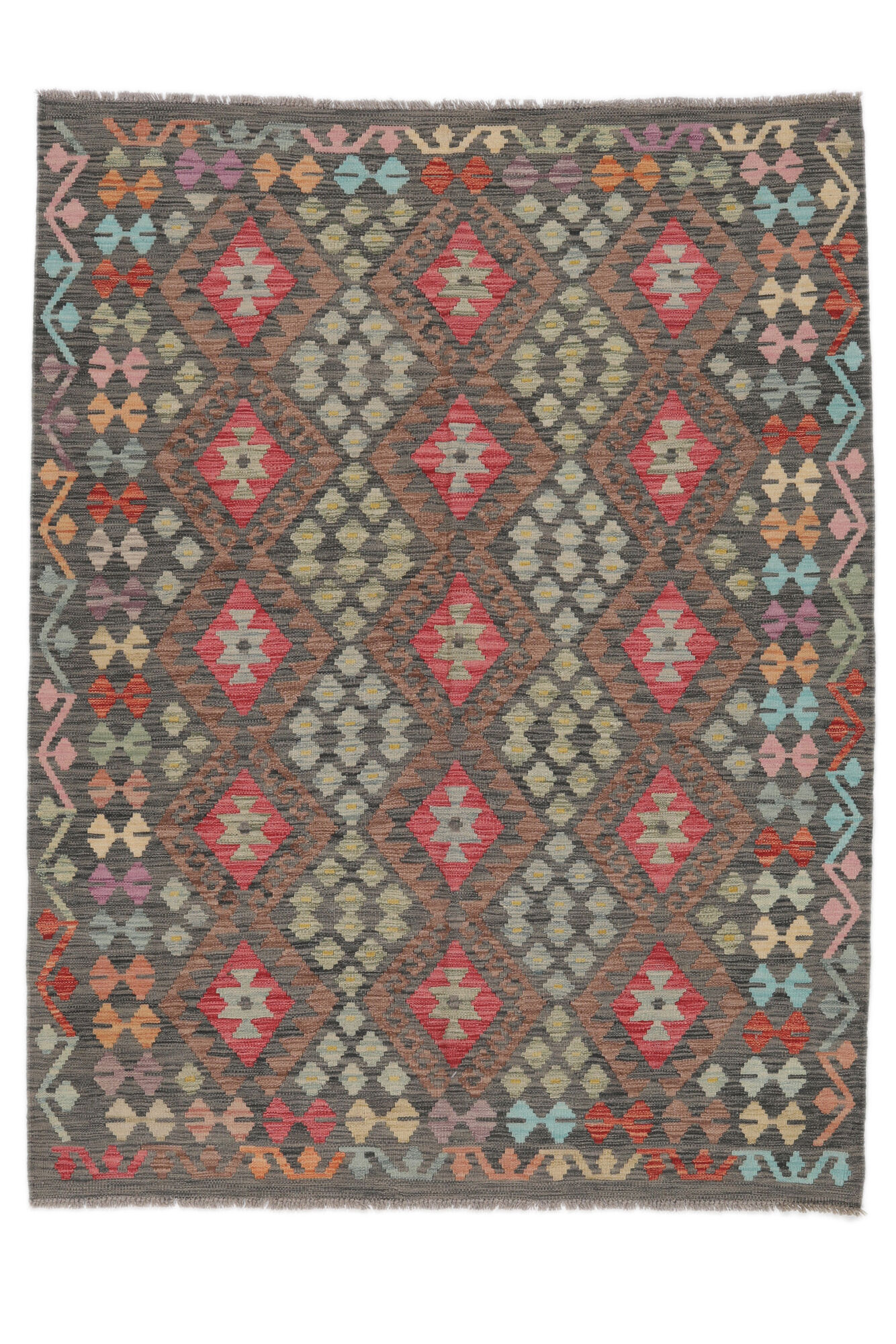 
    Kilim Afghan Old style - Brown - 157 x 203 cm
  