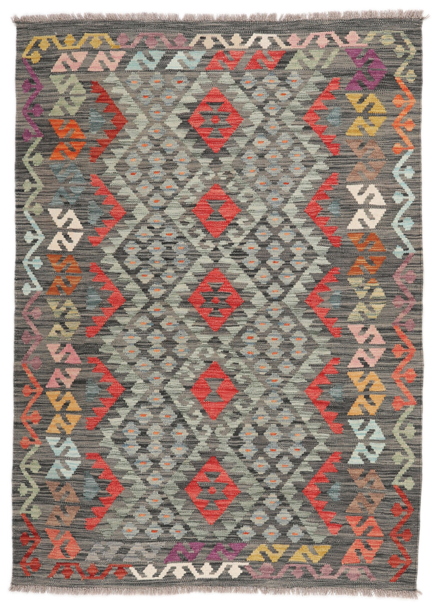 
    Kilim Afghan Old style - Brown - 126 x 173 cm
  