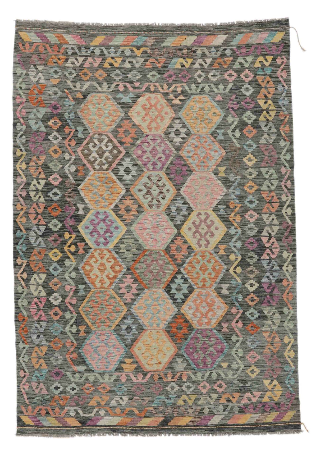 
    Kilim Afghan Old style - Brown - 202 x 290 cm
  