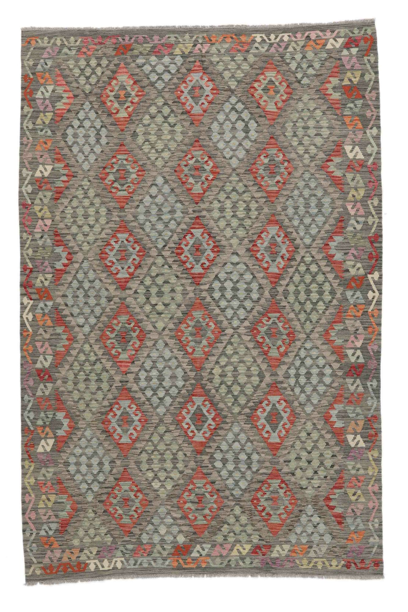 Kelim Afghan Old Stil Teppich 199×306
