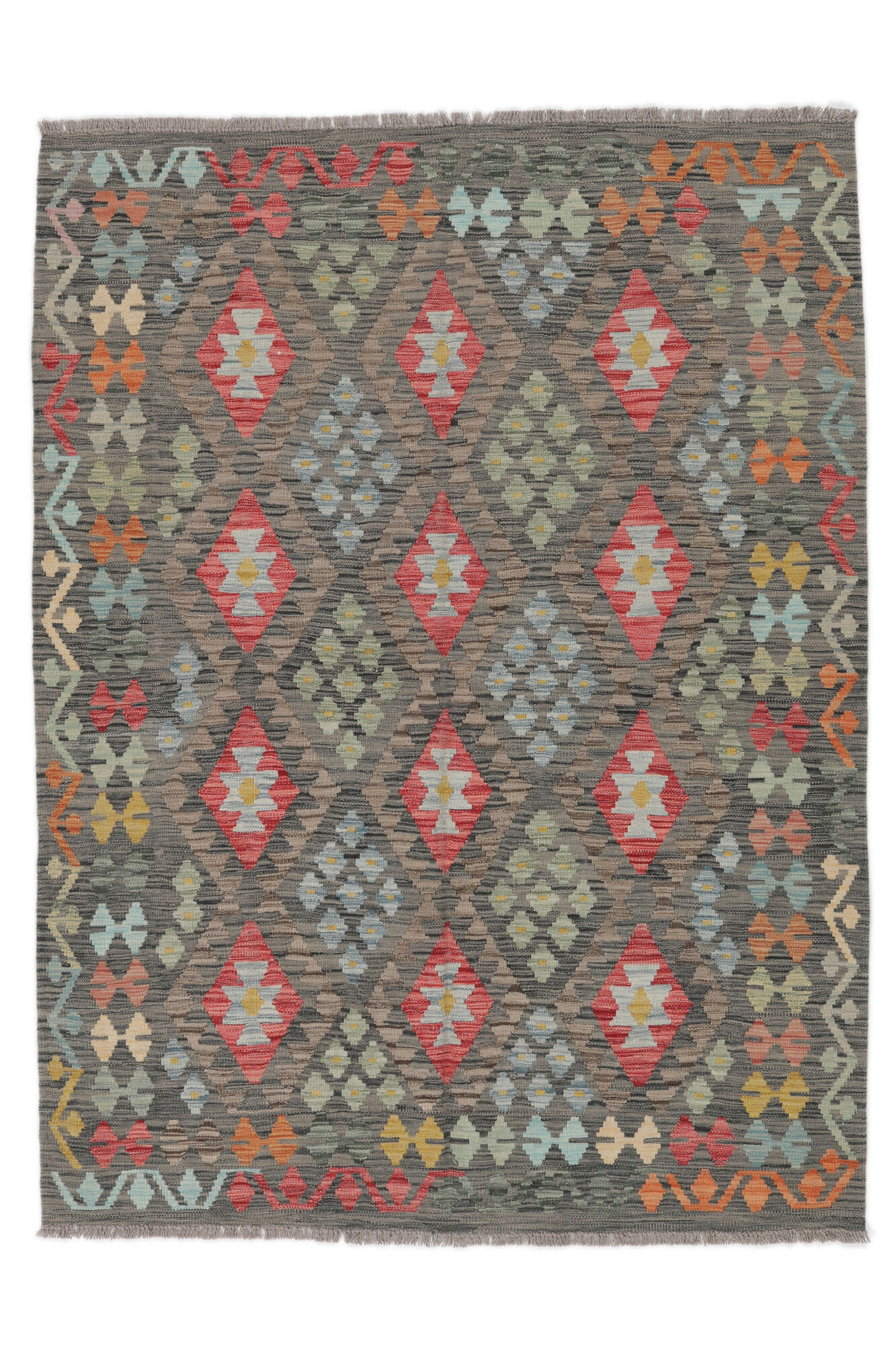 
    Kilim Afghan Old style - Brown - 156 x 208 cm
  