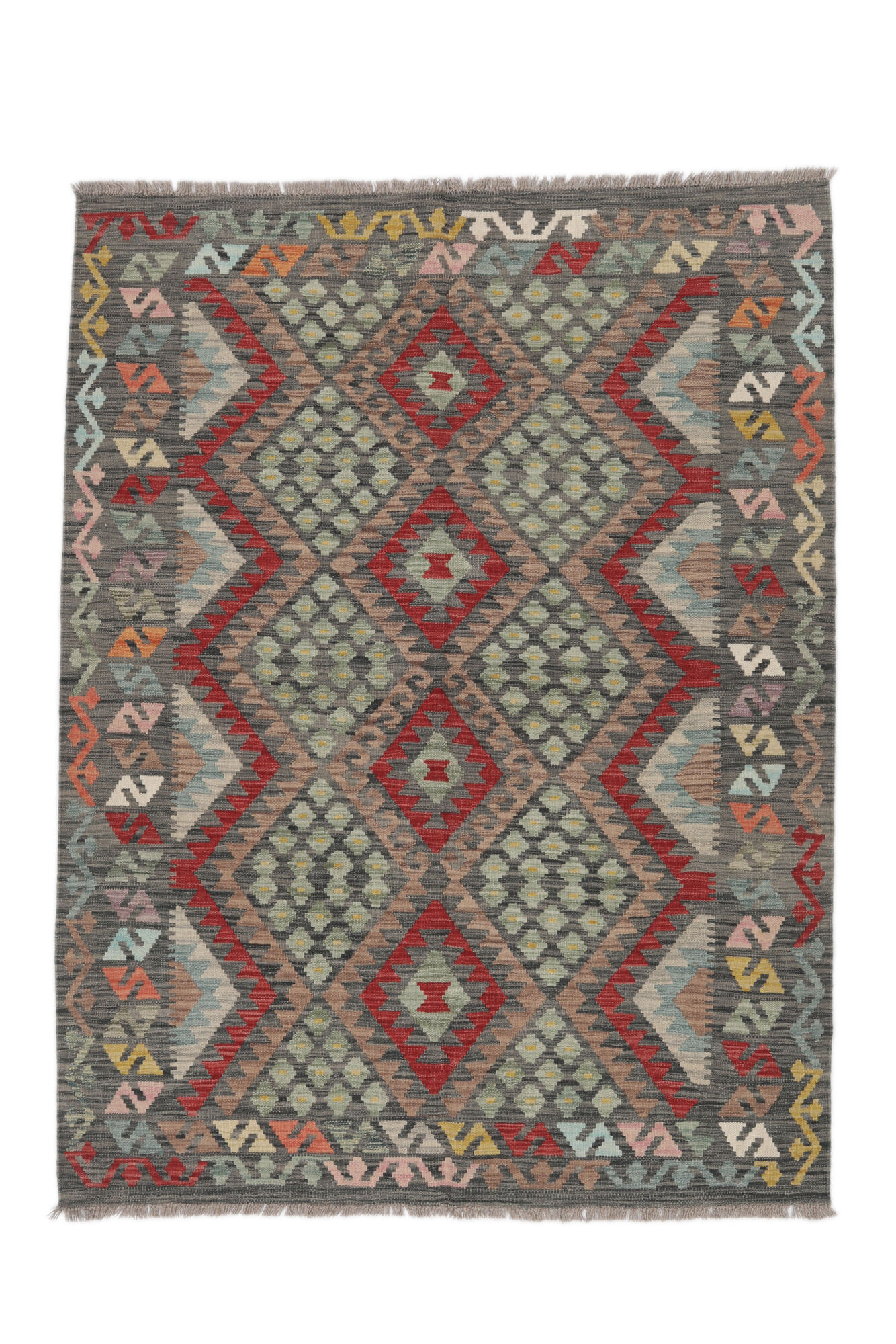
    Kilim Afghan Old style - Brown - 148 x 192 cm
  