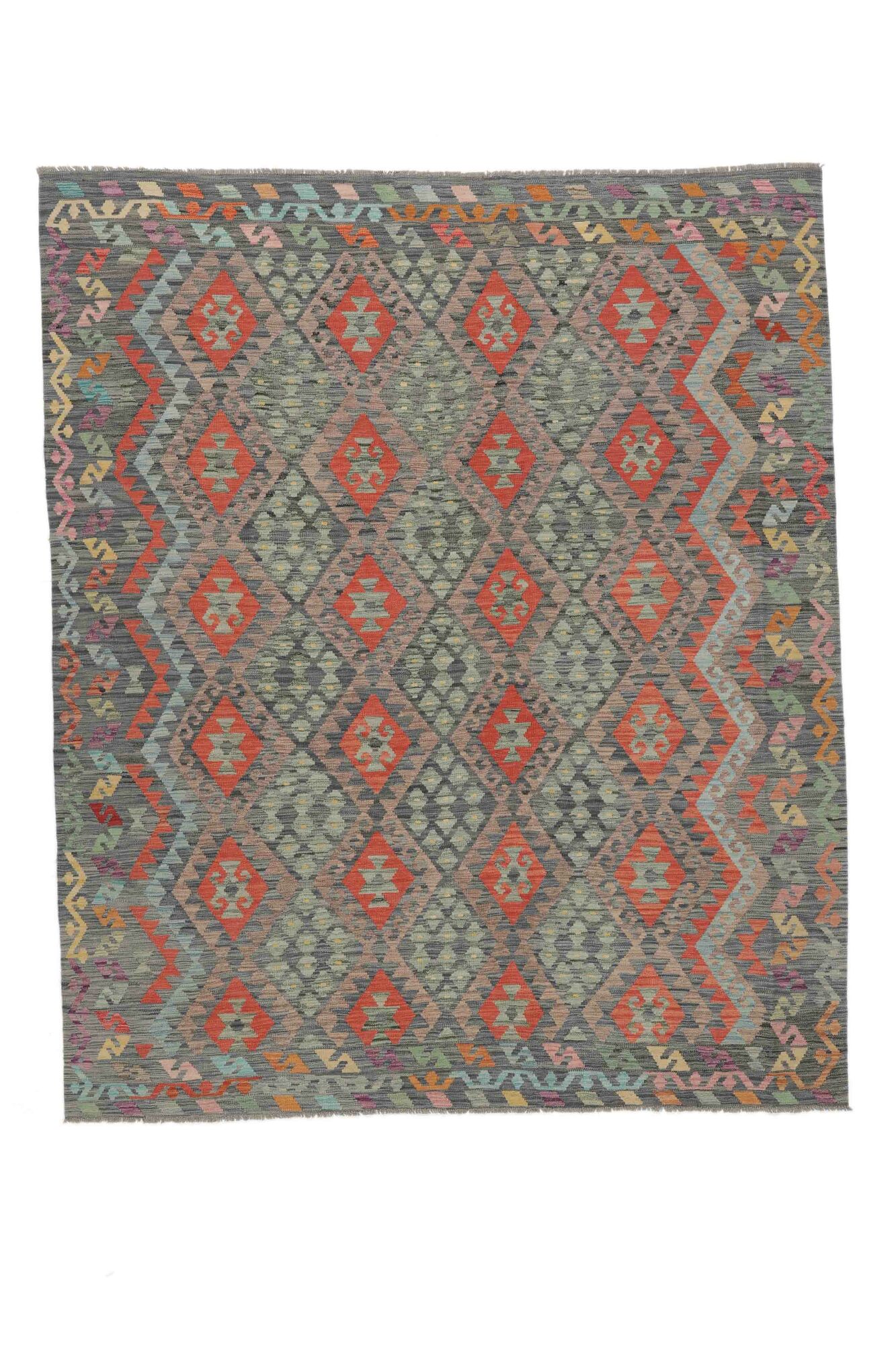 
    Kilim Afghan Old style - Brown - 249 x 297 cm
  
