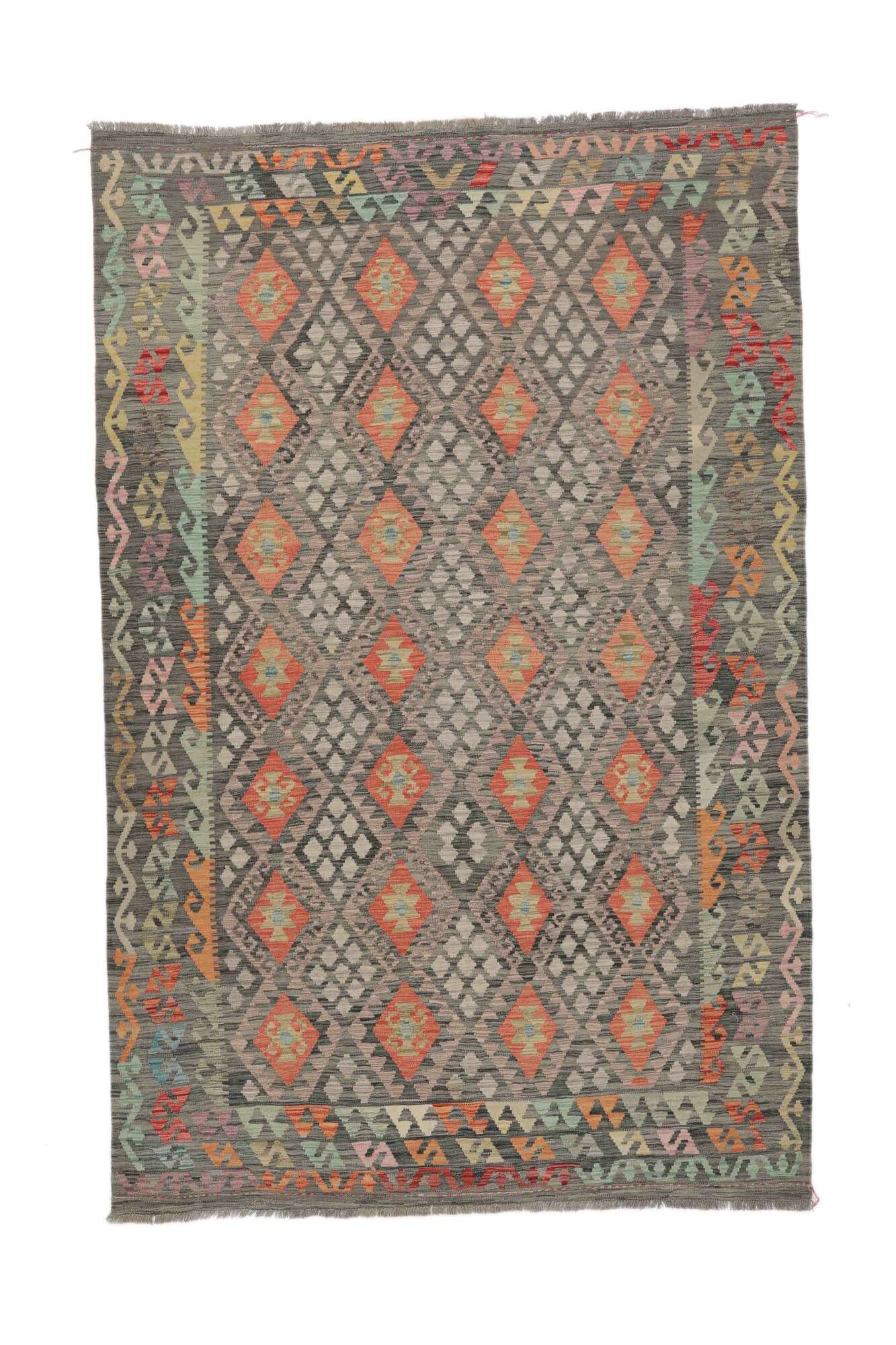 
    Kilim Afghan Old style - Brown - 196 x 301 cm
  