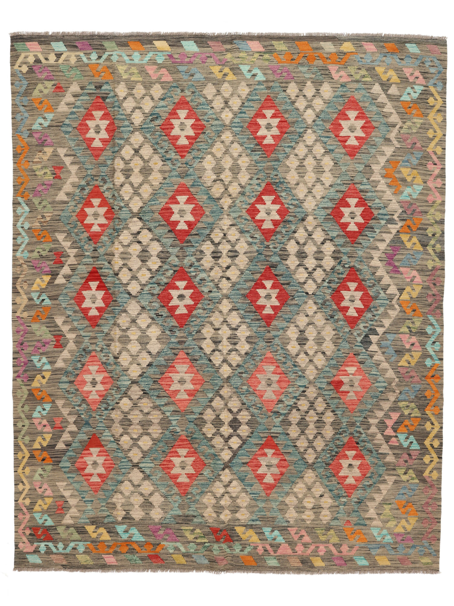 Kelim Afghan Old Stil Teppich 246×299