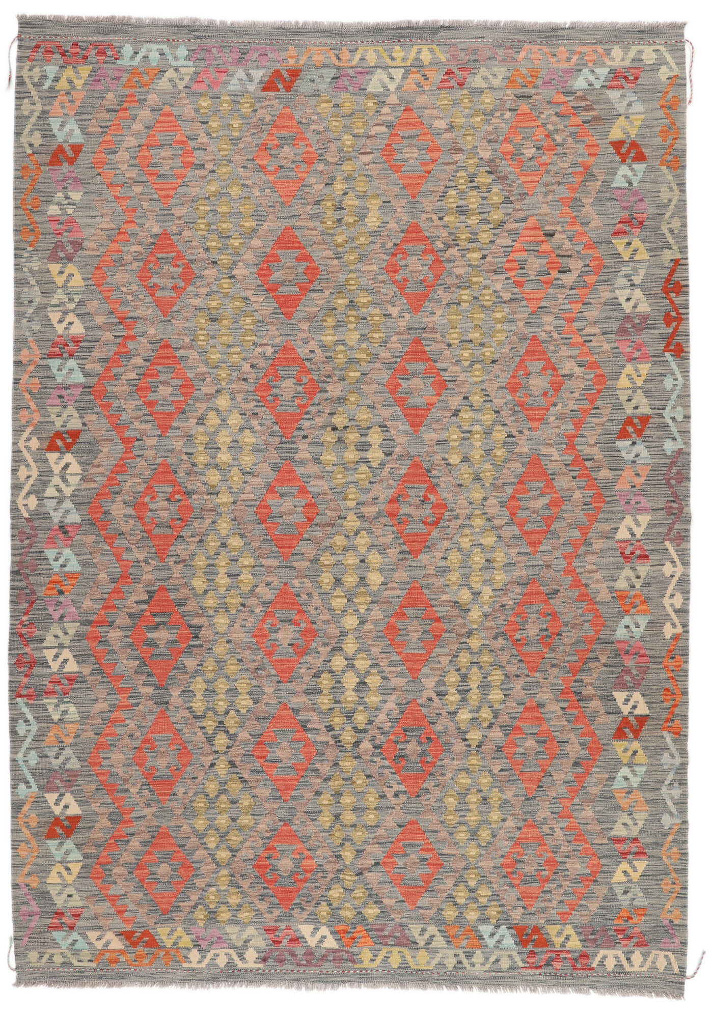 
    Kilim Afghan Old style - Brown - 211 x 294 cm
  