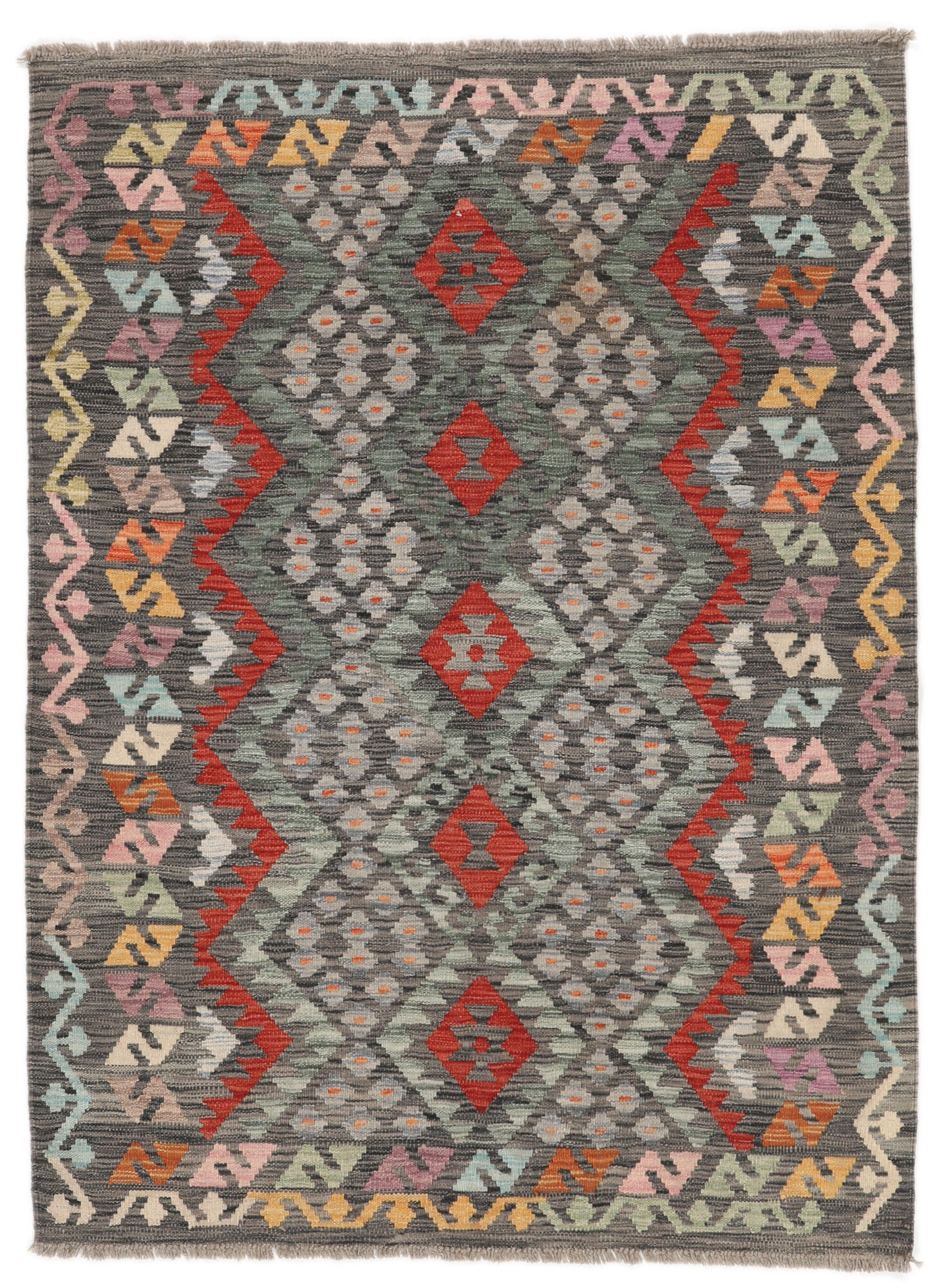 
    Kilim Afghan Old style - Brown - 126 x 173 cm
  