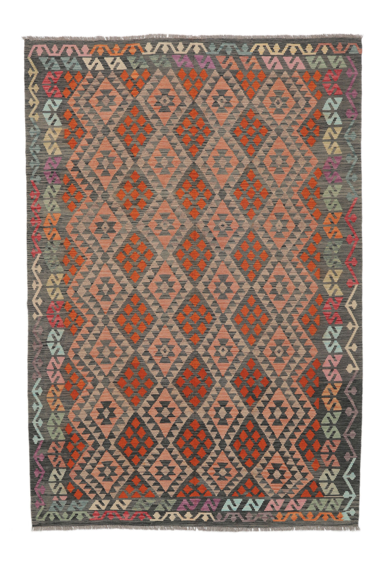 
    Kilim Afghan Old style - Brown - 206 x 297 cm
  