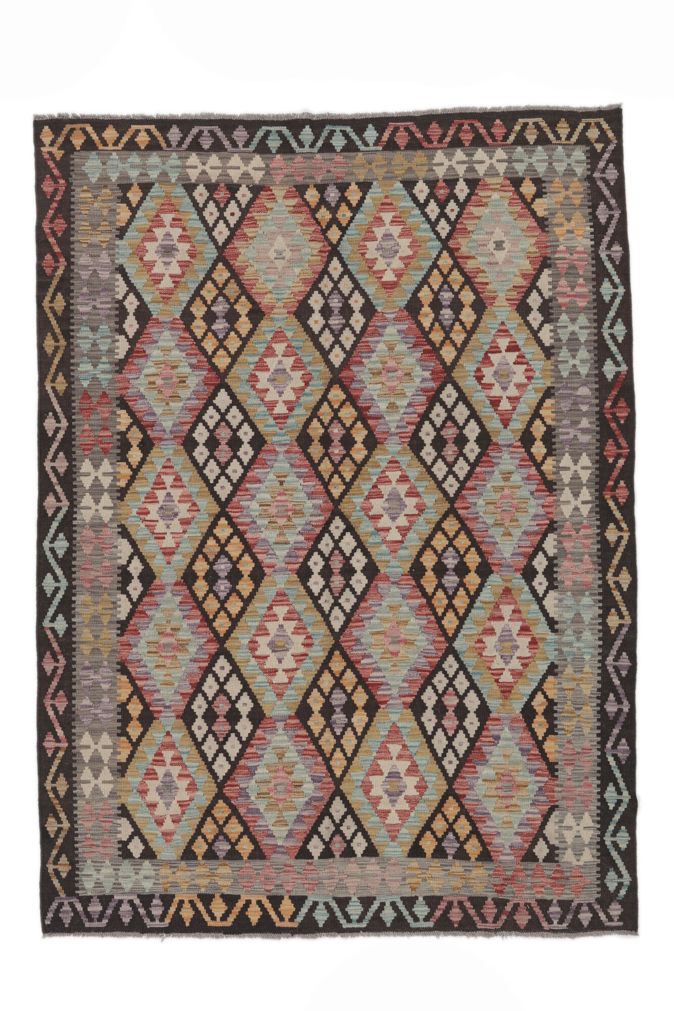 
    Kilim Afghan Old style - Brown - 174 x 240 cm
  