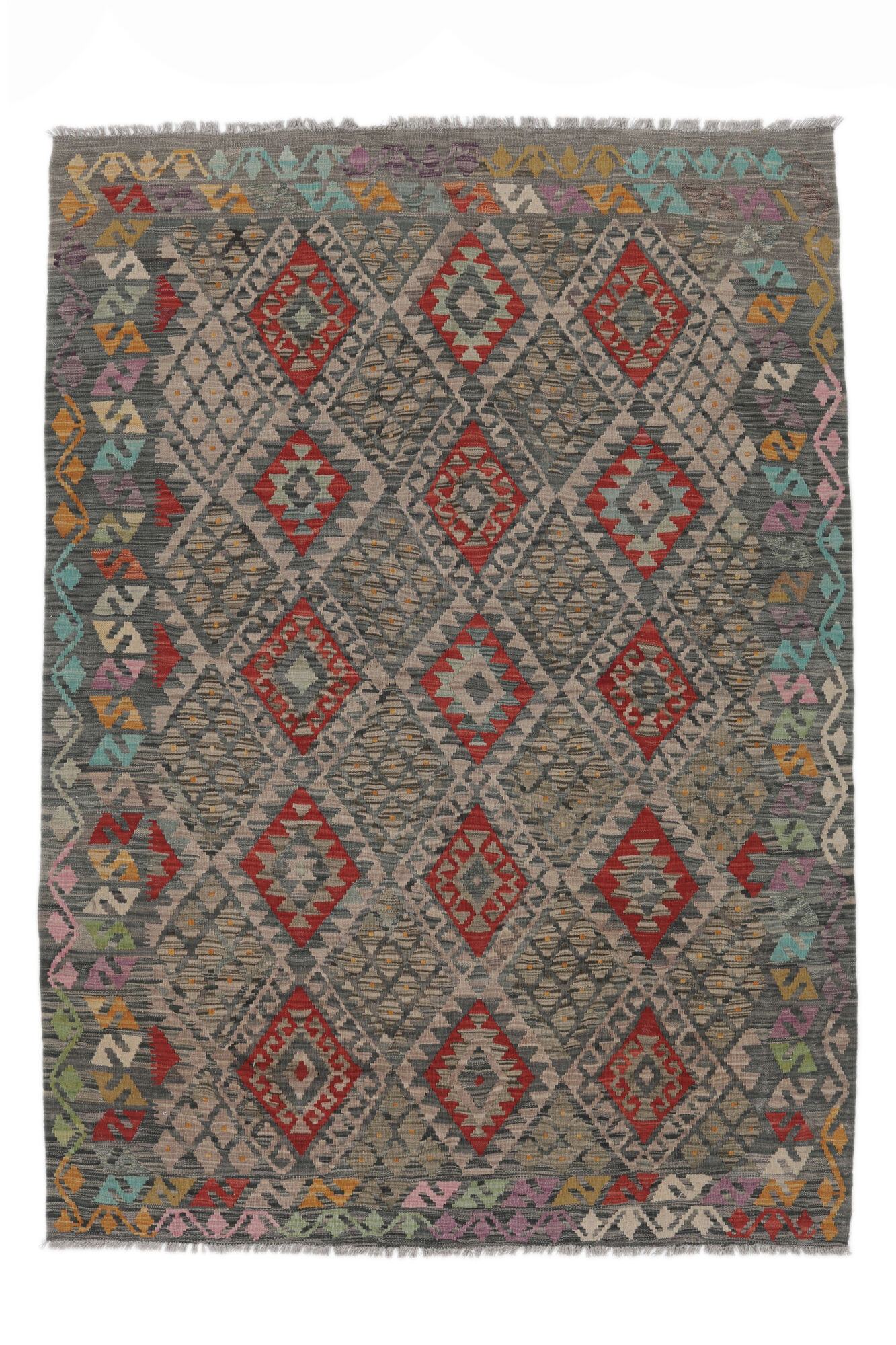 
    Kilim Afghan Old style - Brown - 181 x 246 cm
  