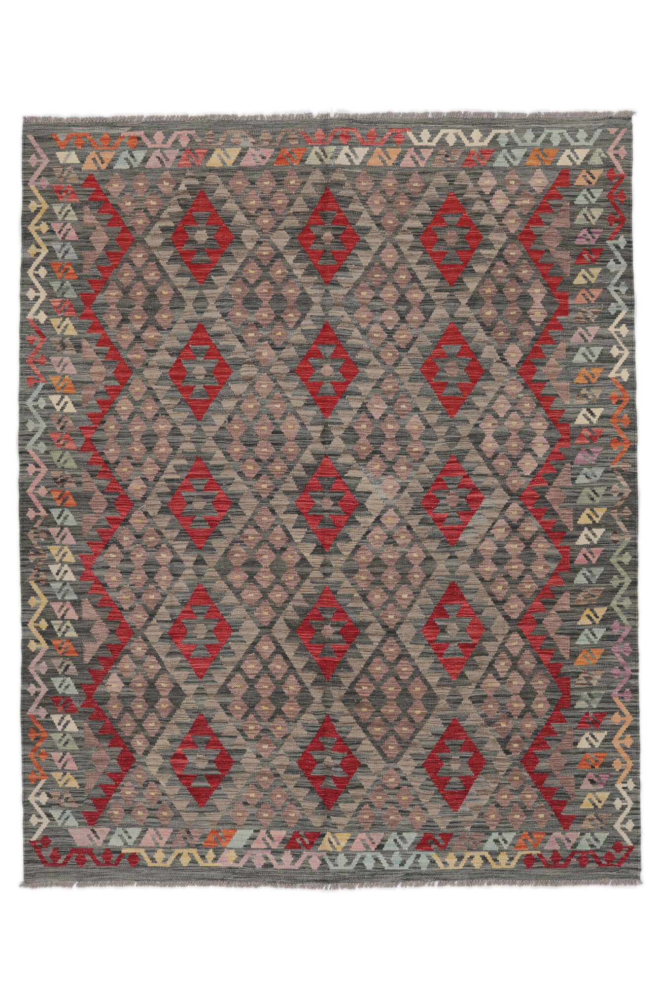 
    Kilim Afghan Old style - Brown - 188 x 226 cm
  